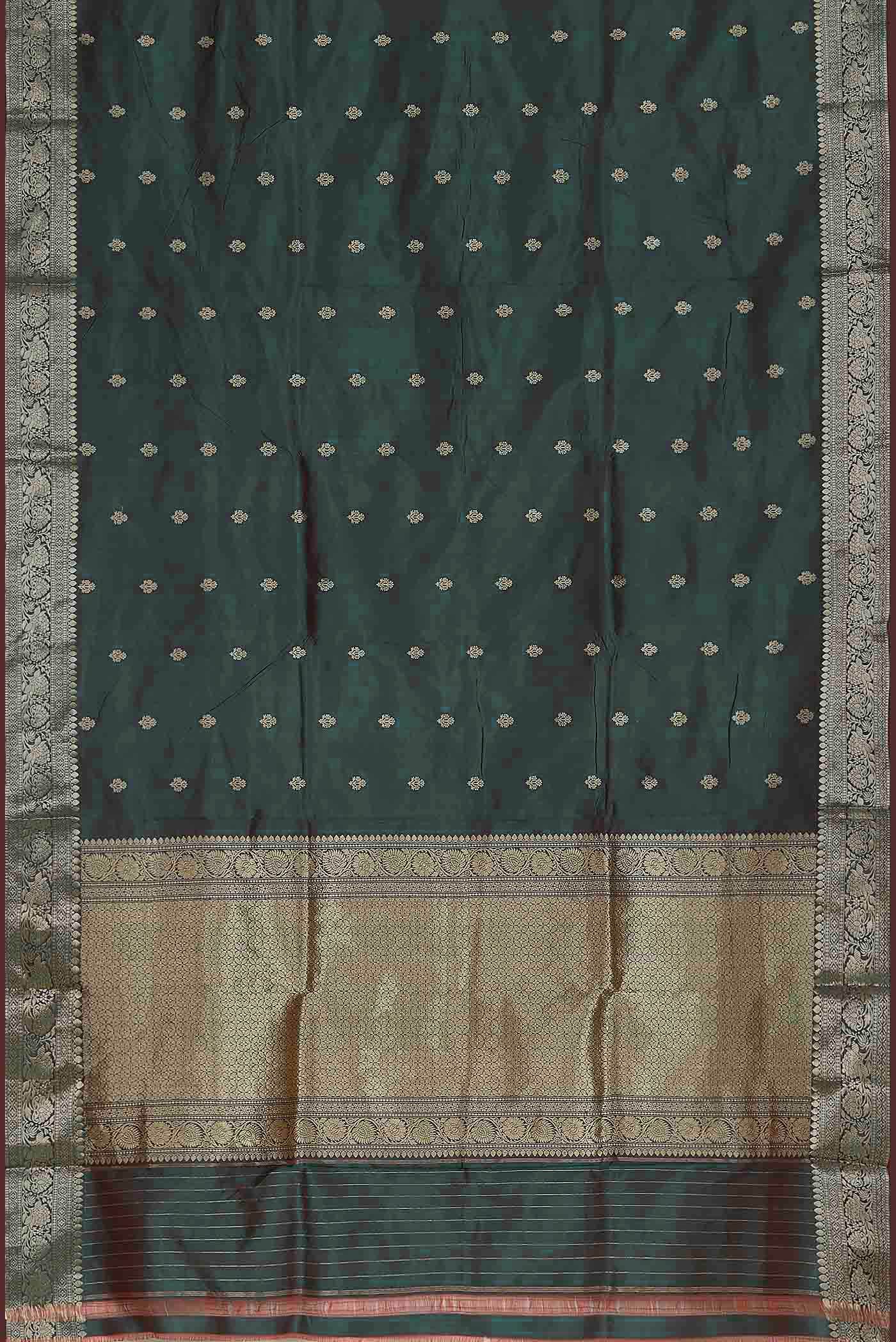 Green Banarasi Katan Silk Saree