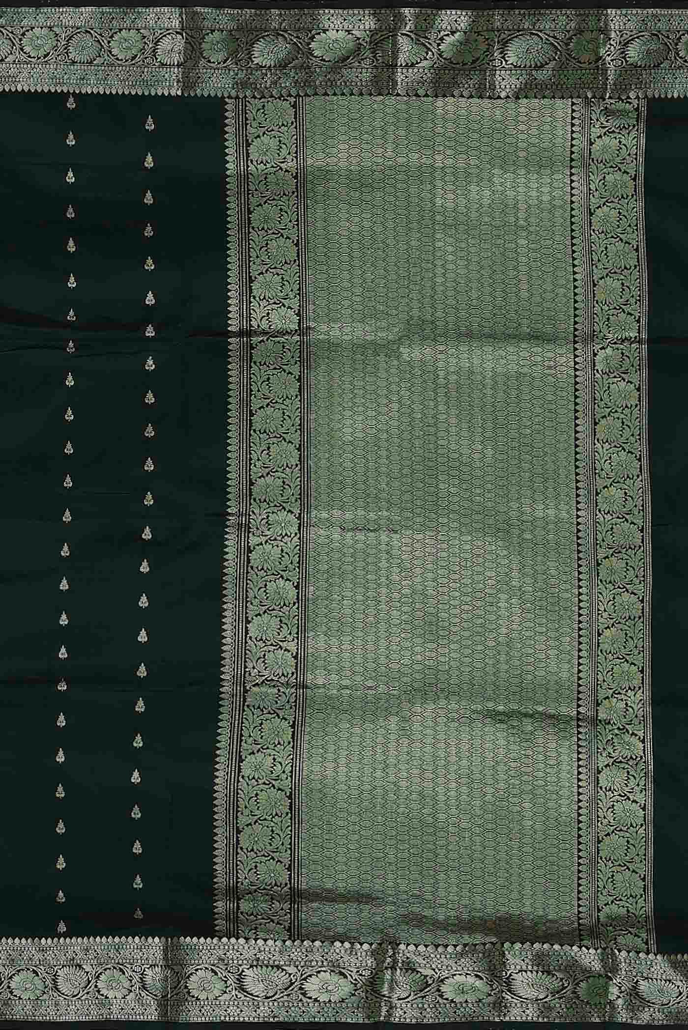 Green Banarasi Katan Silk Saree