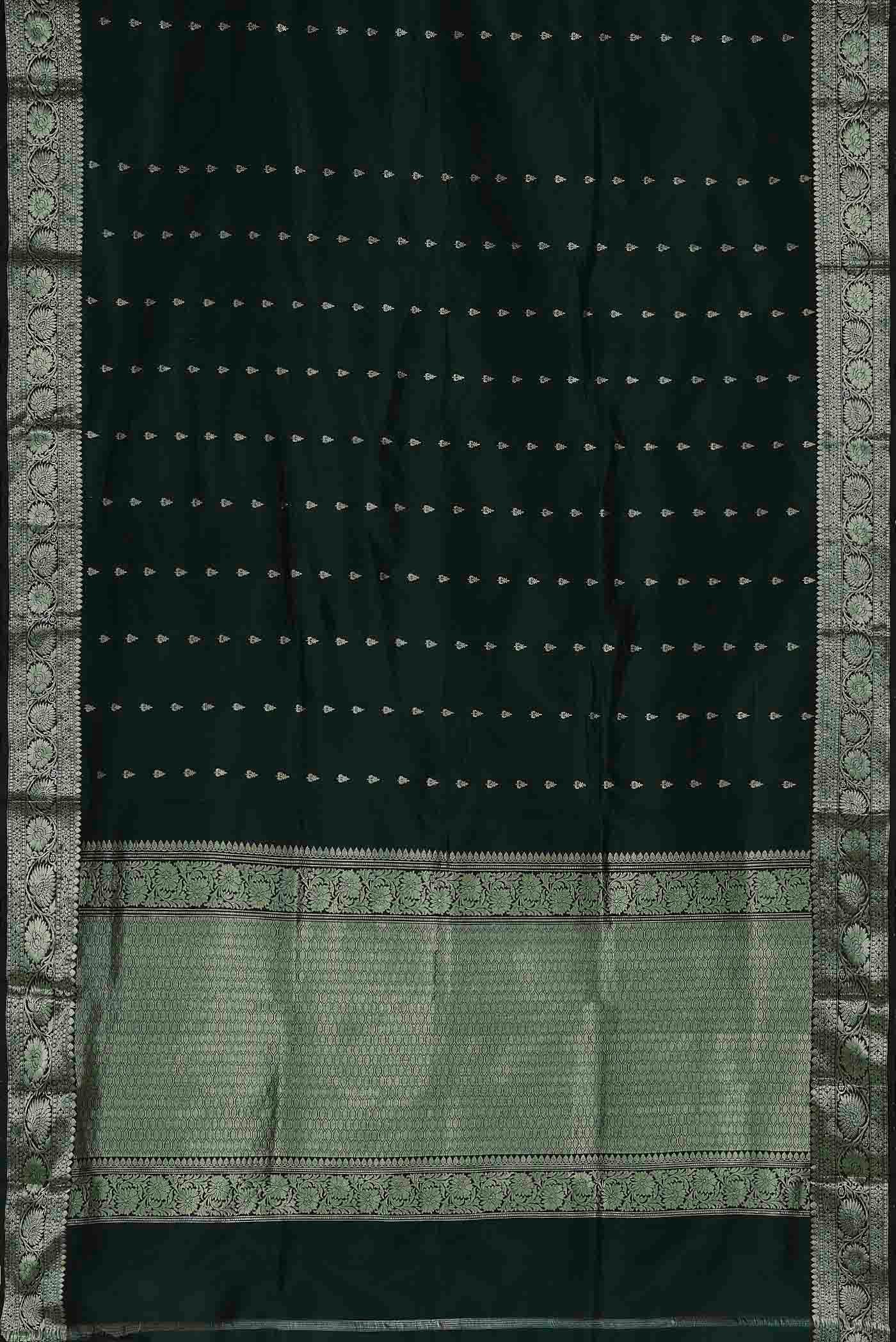 Green Banarasi Katan Silk Saree