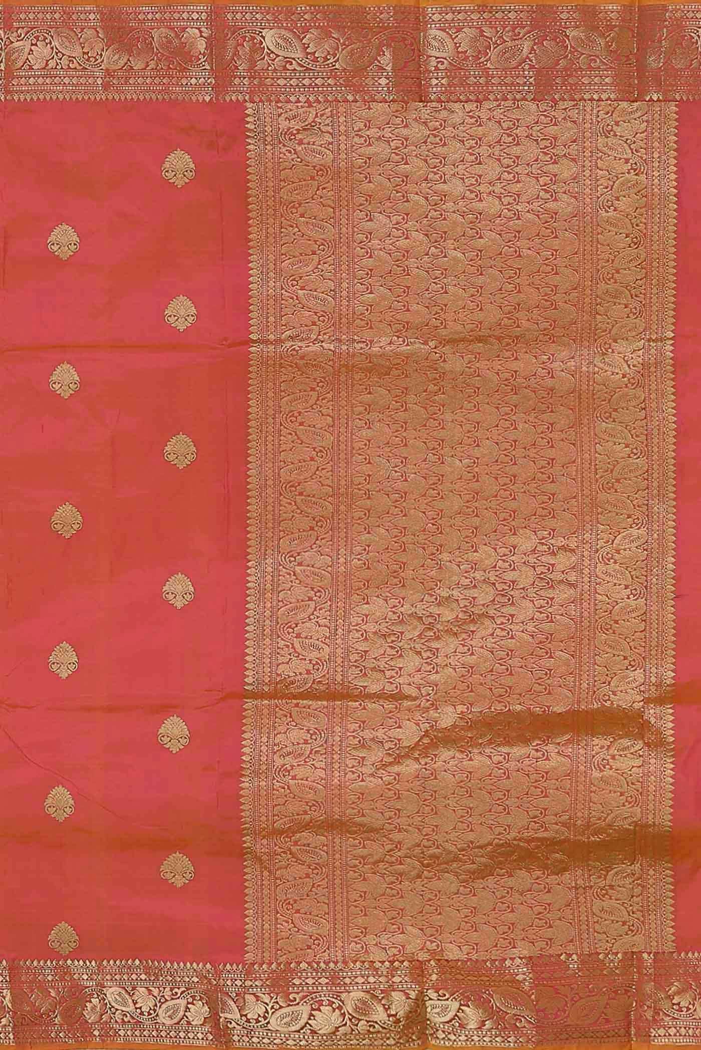 Pink Banarasi Katan Silk Saree