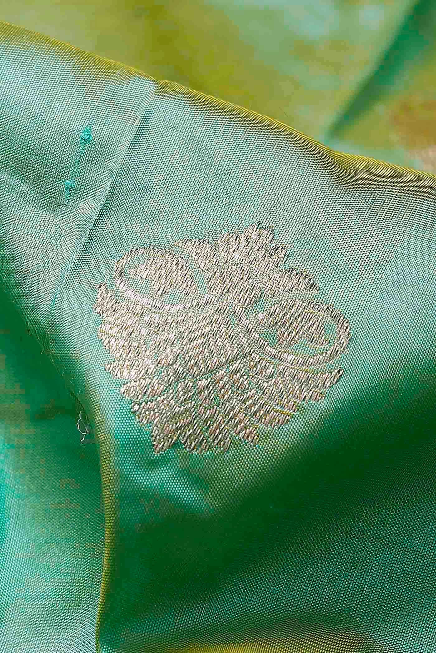 Green Banarasi Katan Silk Saree