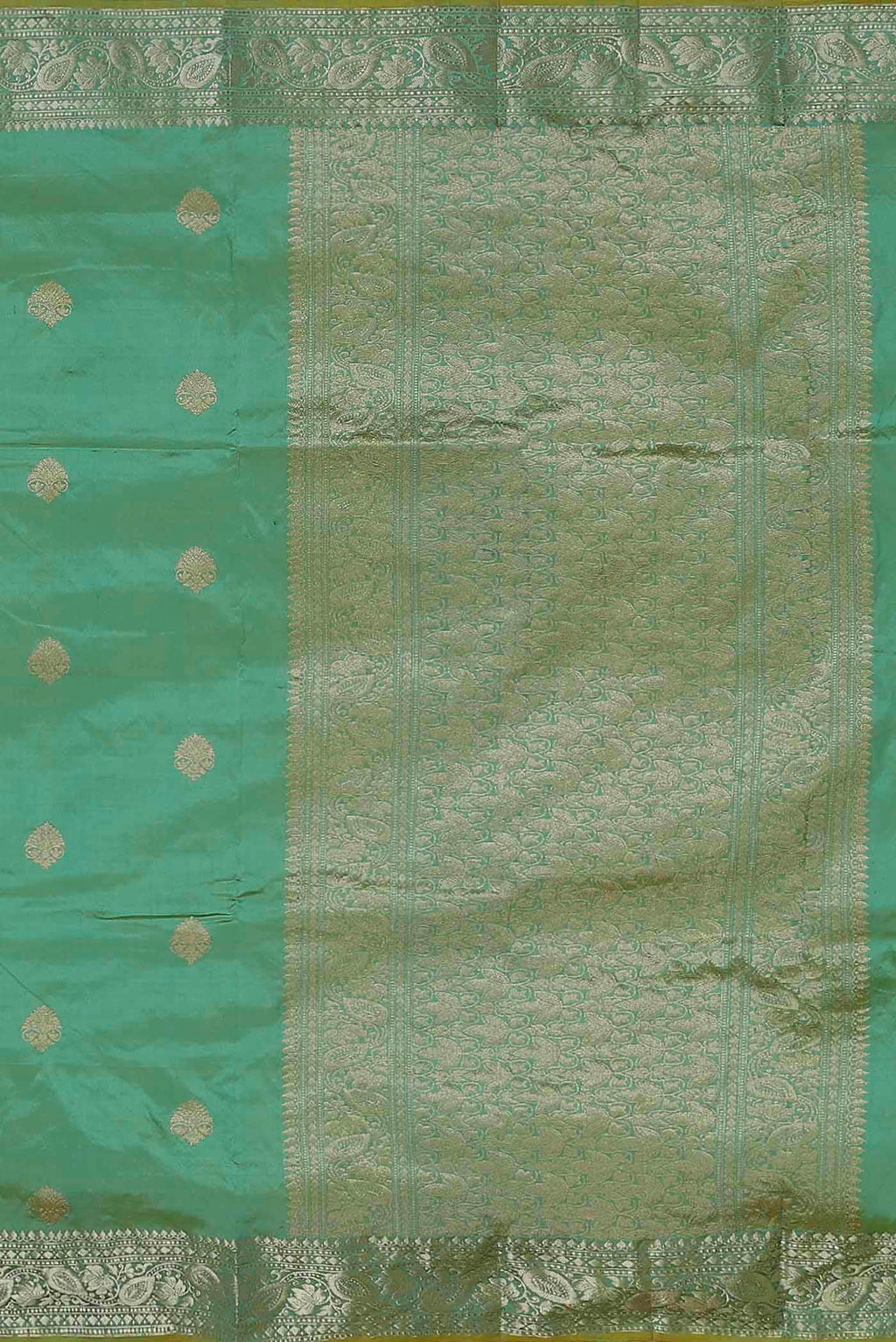 Green Banarasi Katan Silk Saree