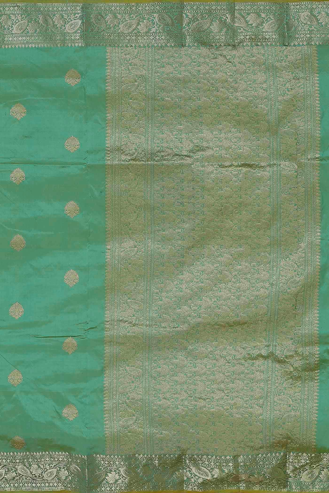 Green Banarasi Katan Silk Saree
