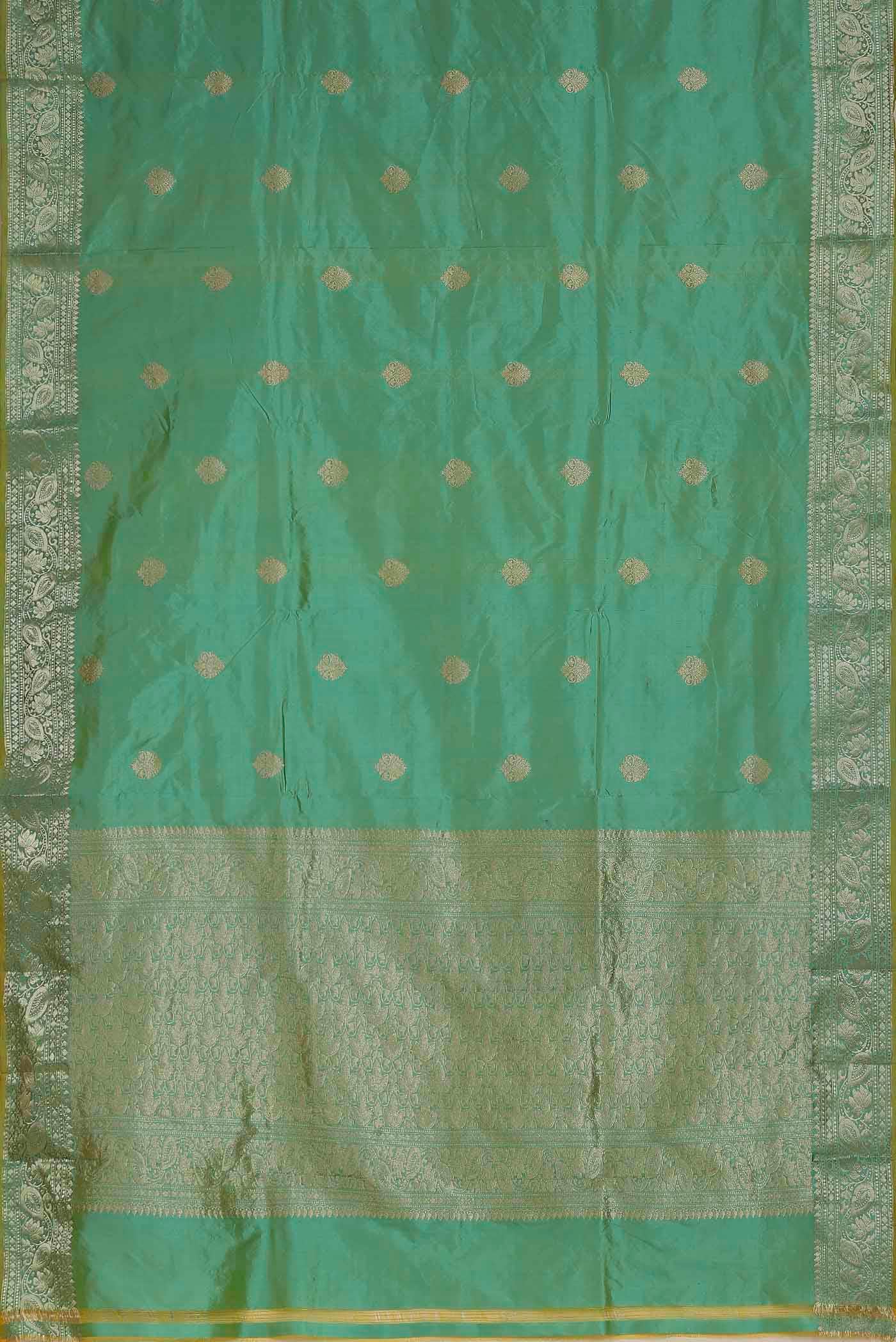 Green Banarasi Katan Silk Saree