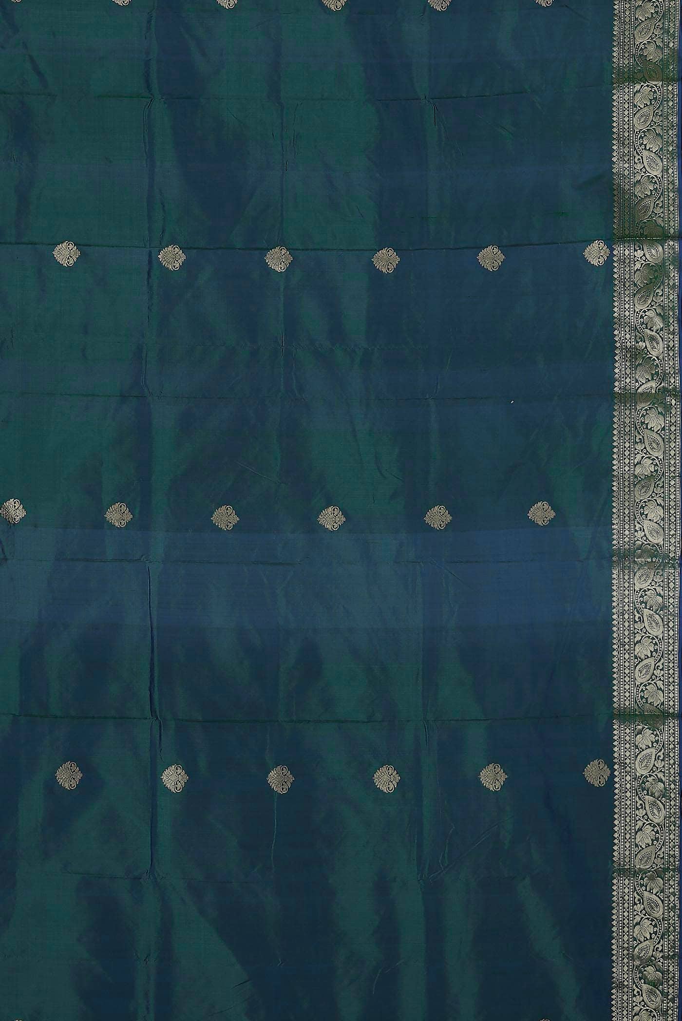 Blue Banarasi Katan Silk Saree
