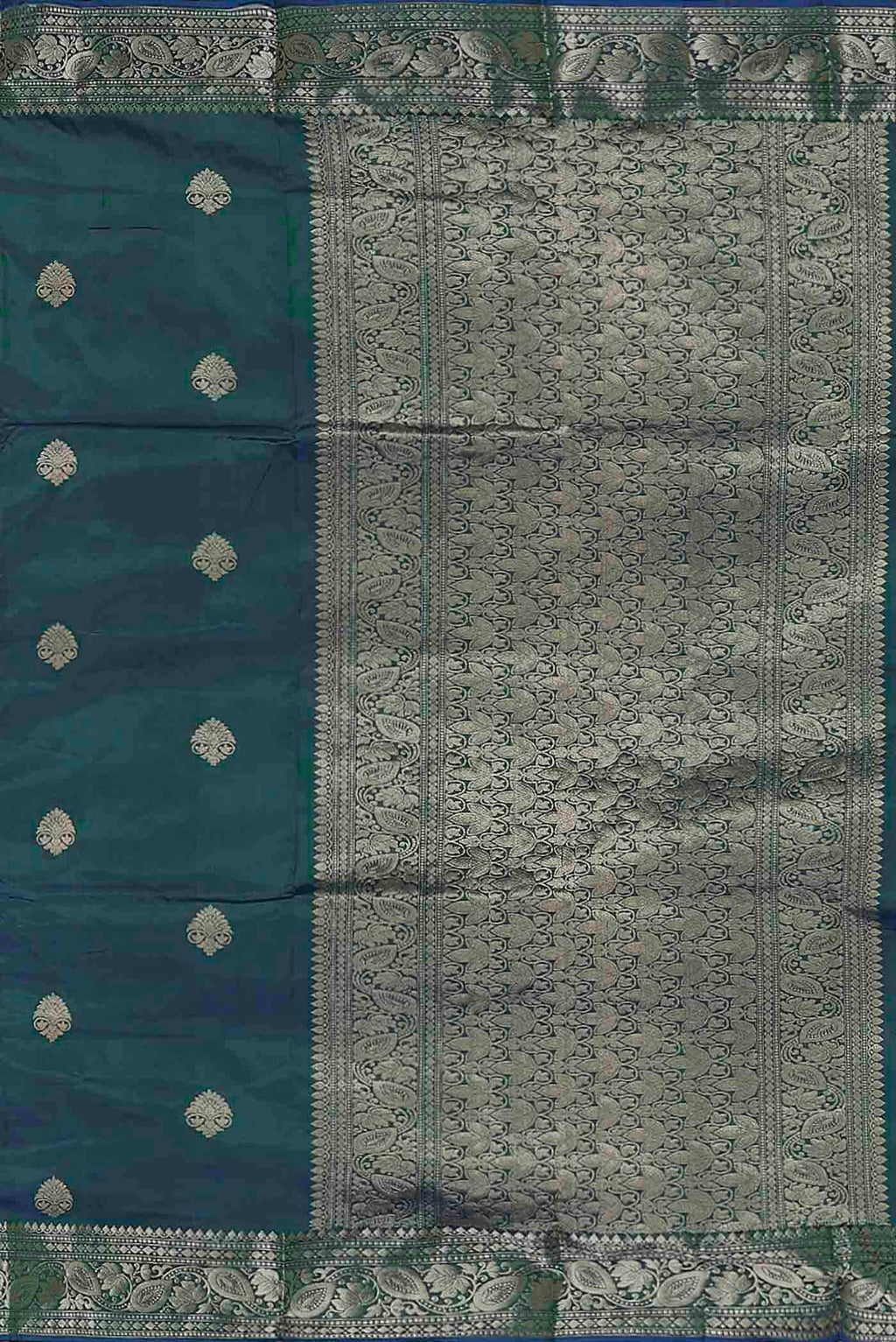 Blue Banarasi Katan Silk Saree