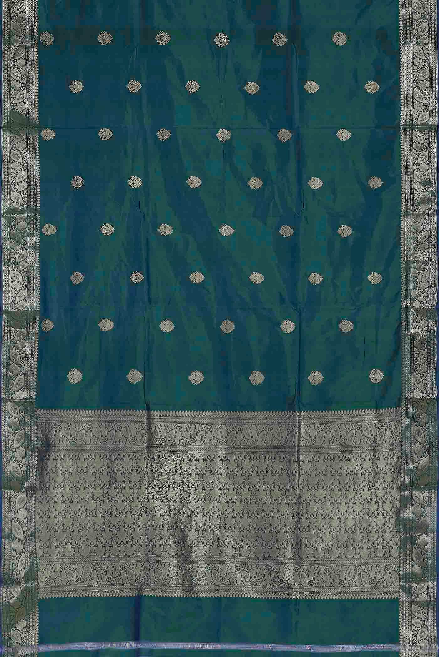 Blue Banarasi Katan Silk Saree