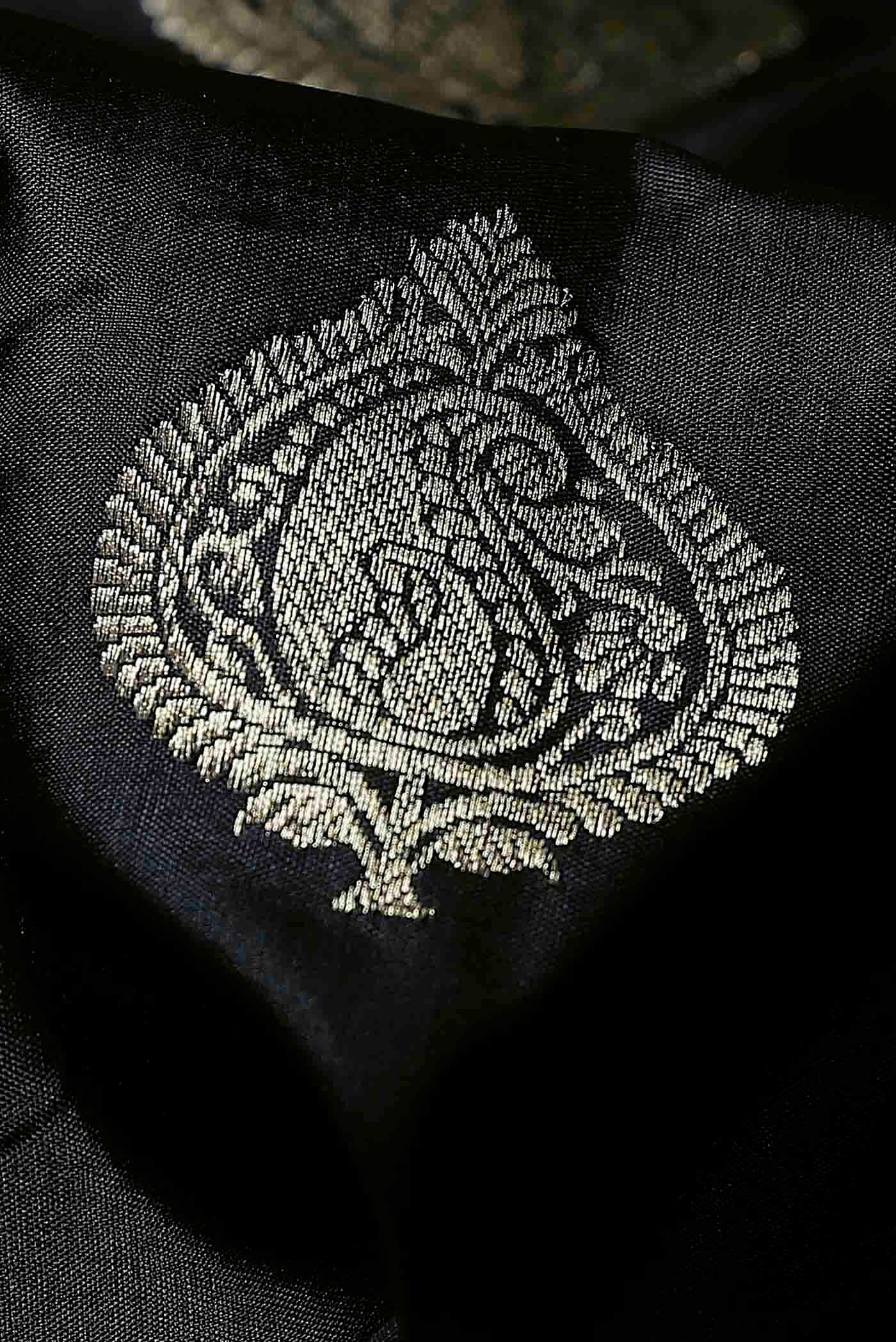 Black Banarasi Katan Silk Saree