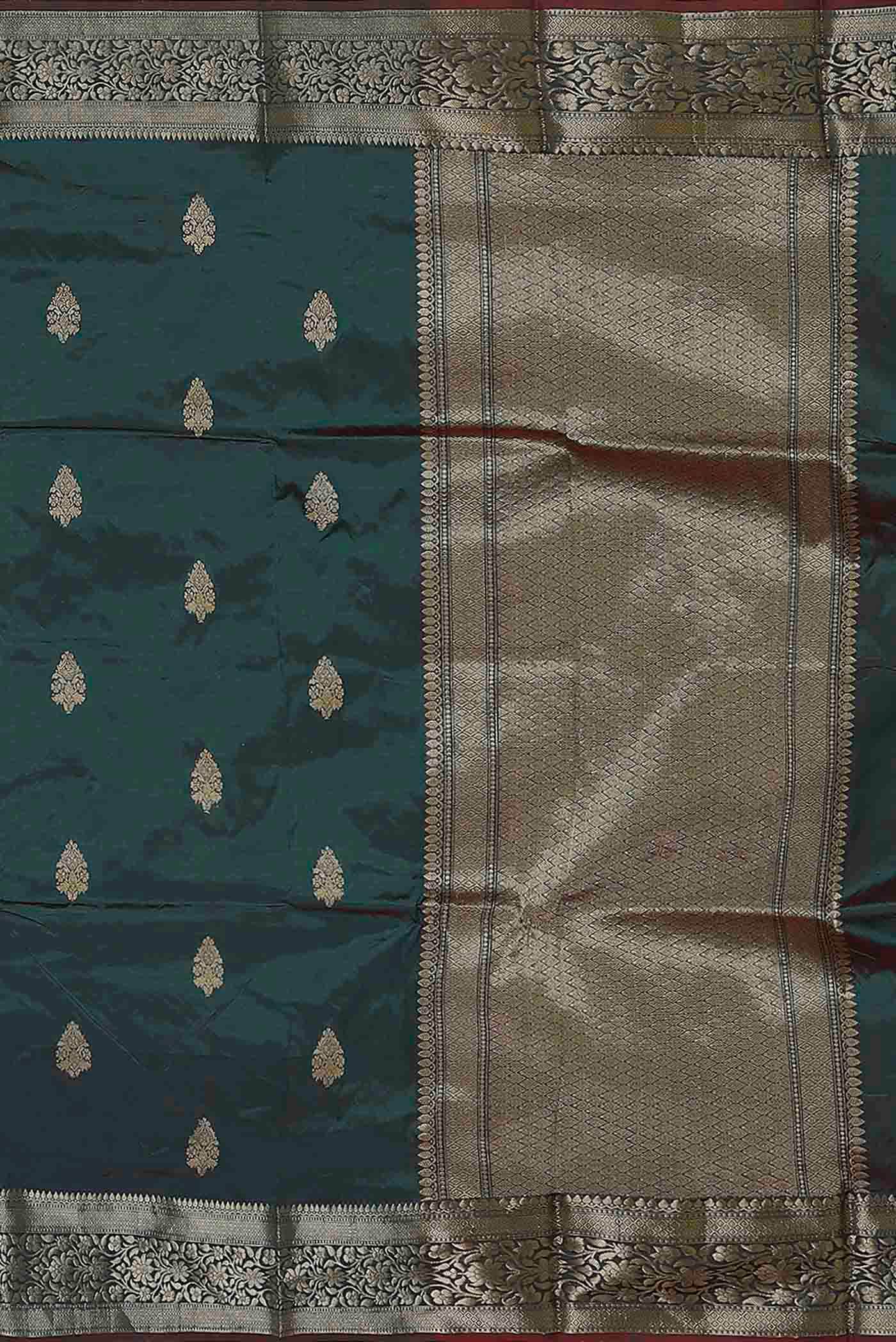 Blue Banarasi Katan Silk Saree