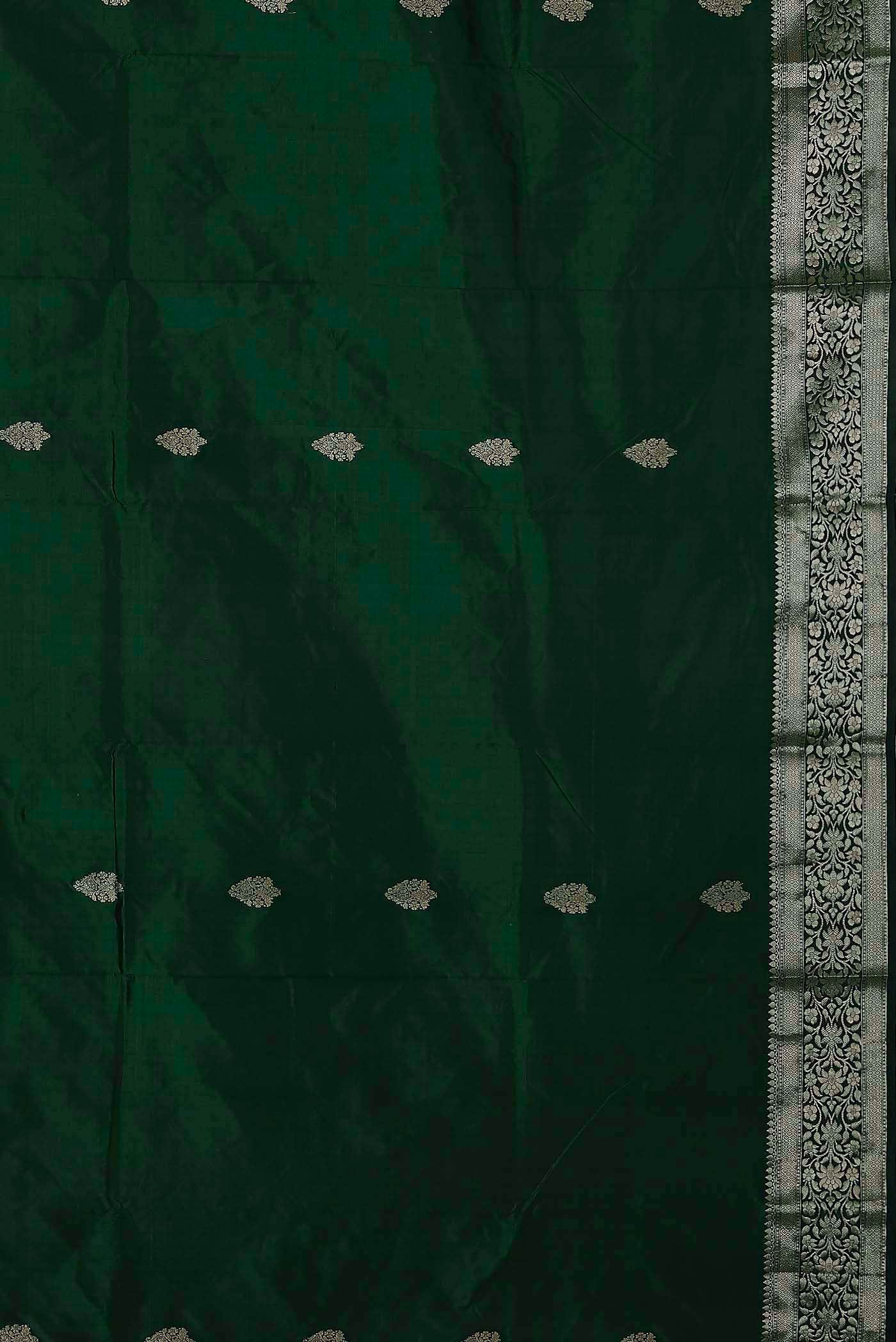 Green Banarasi Katan Silk Saree