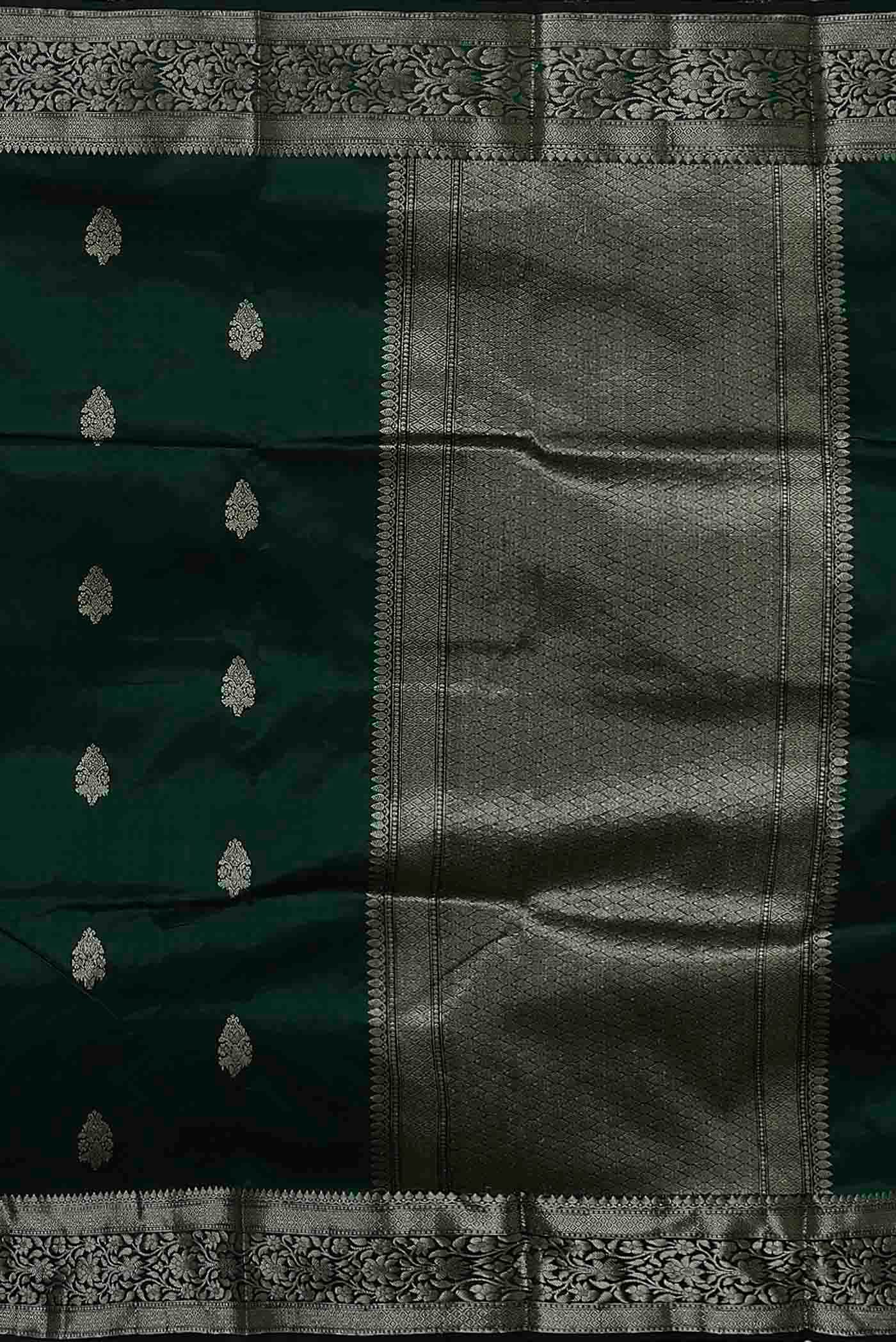 Green Banarasi Katan Silk Saree