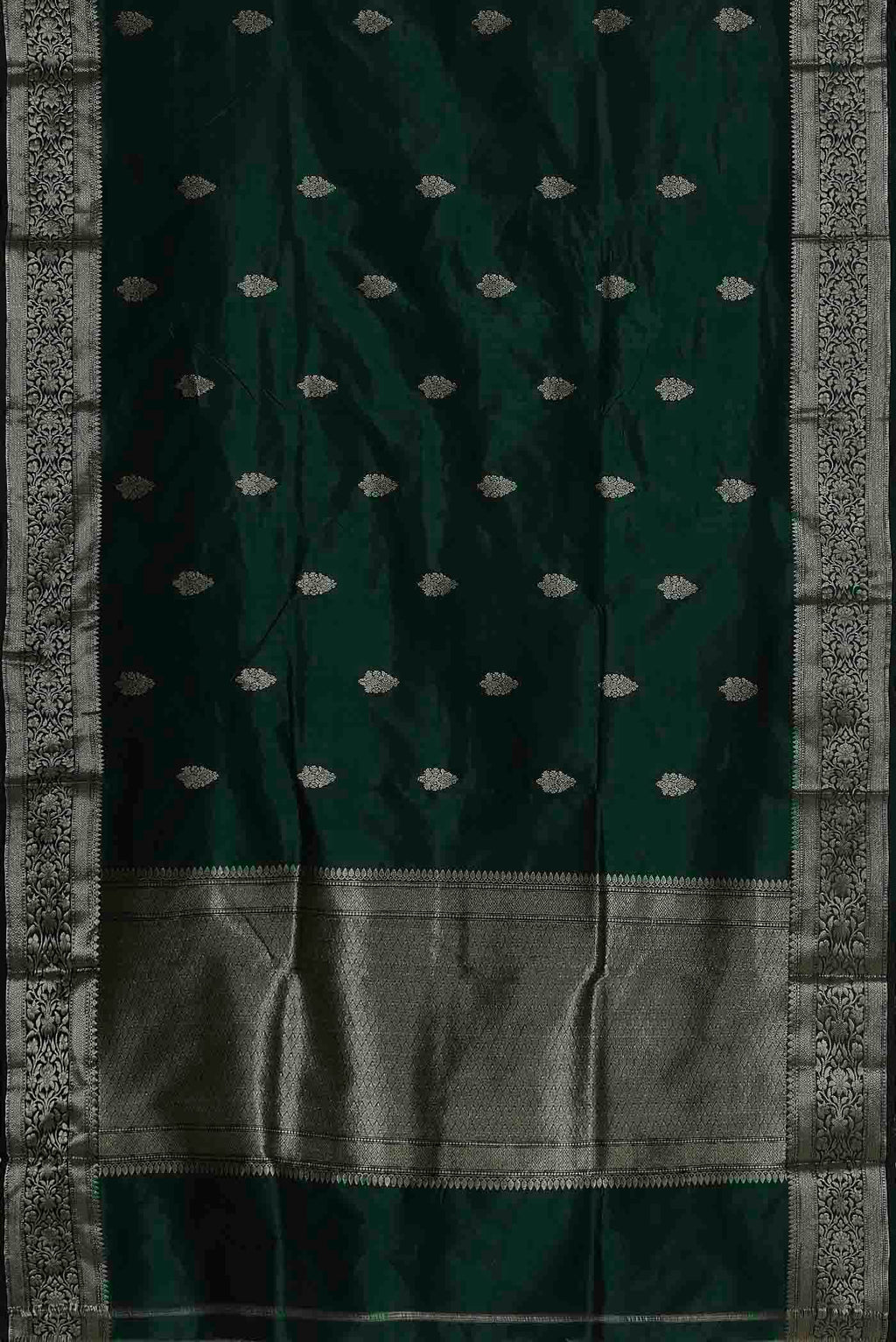 Green Banarasi Katan Silk Saree