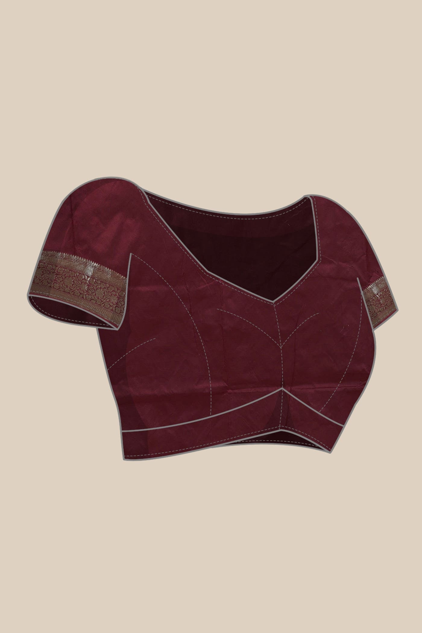 Maroon Banarasi Katan Silk Saree