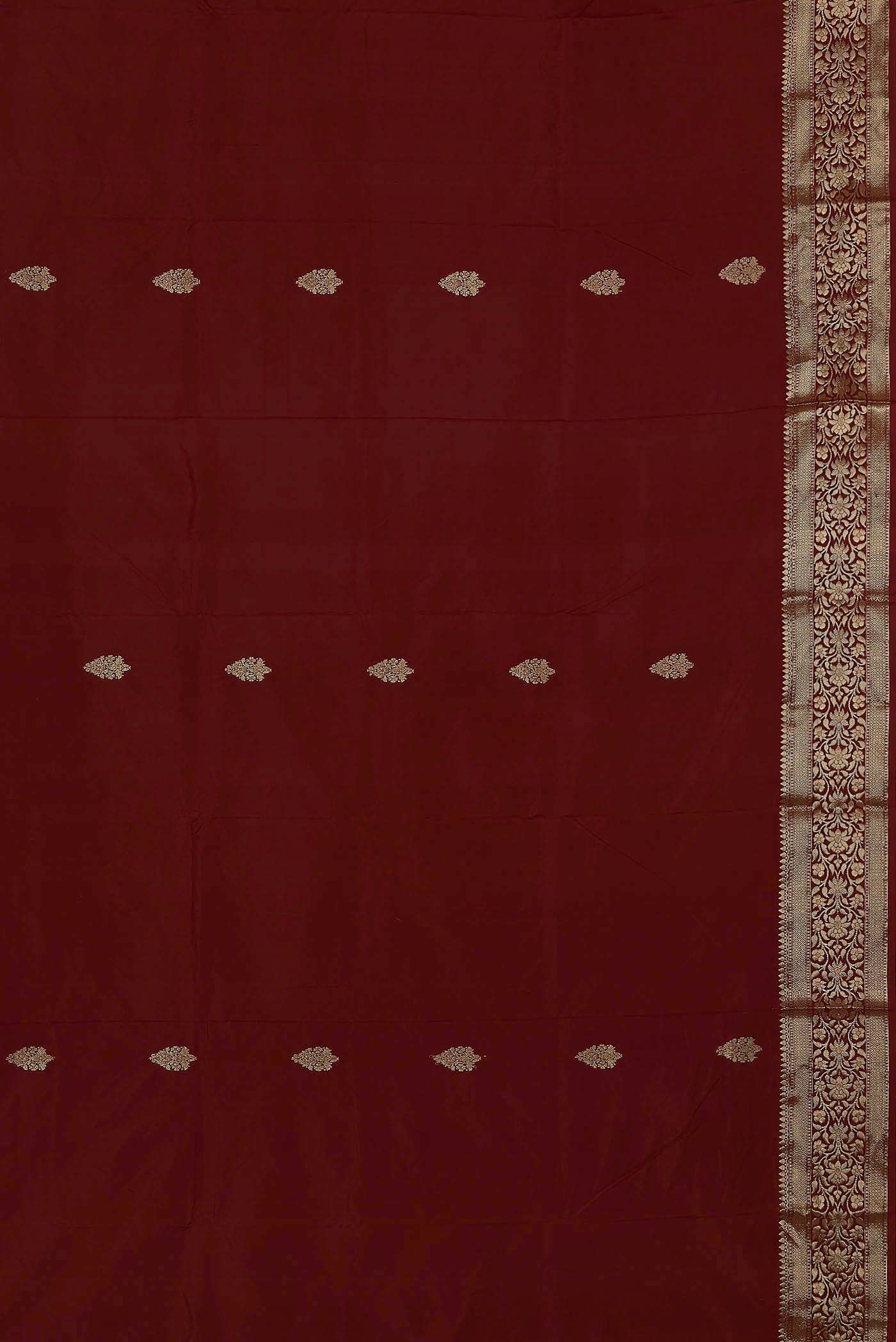 Maroon Banarasi Katan Silk Saree
