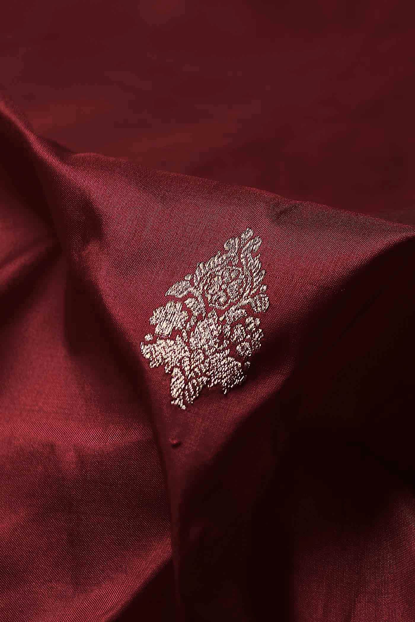 Maroon Banarasi Katan Silk Saree