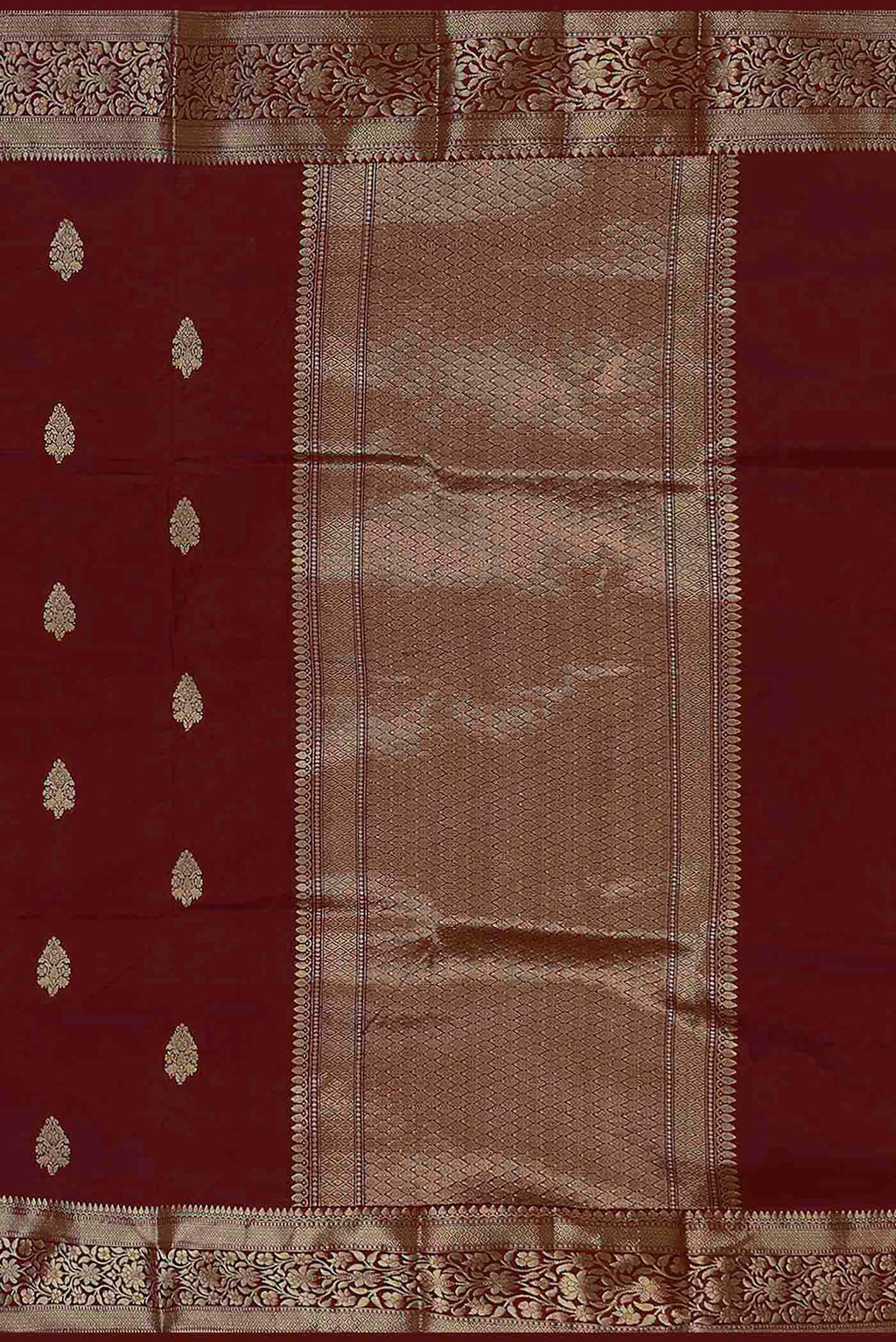 Maroon Banarasi Katan Silk Saree
