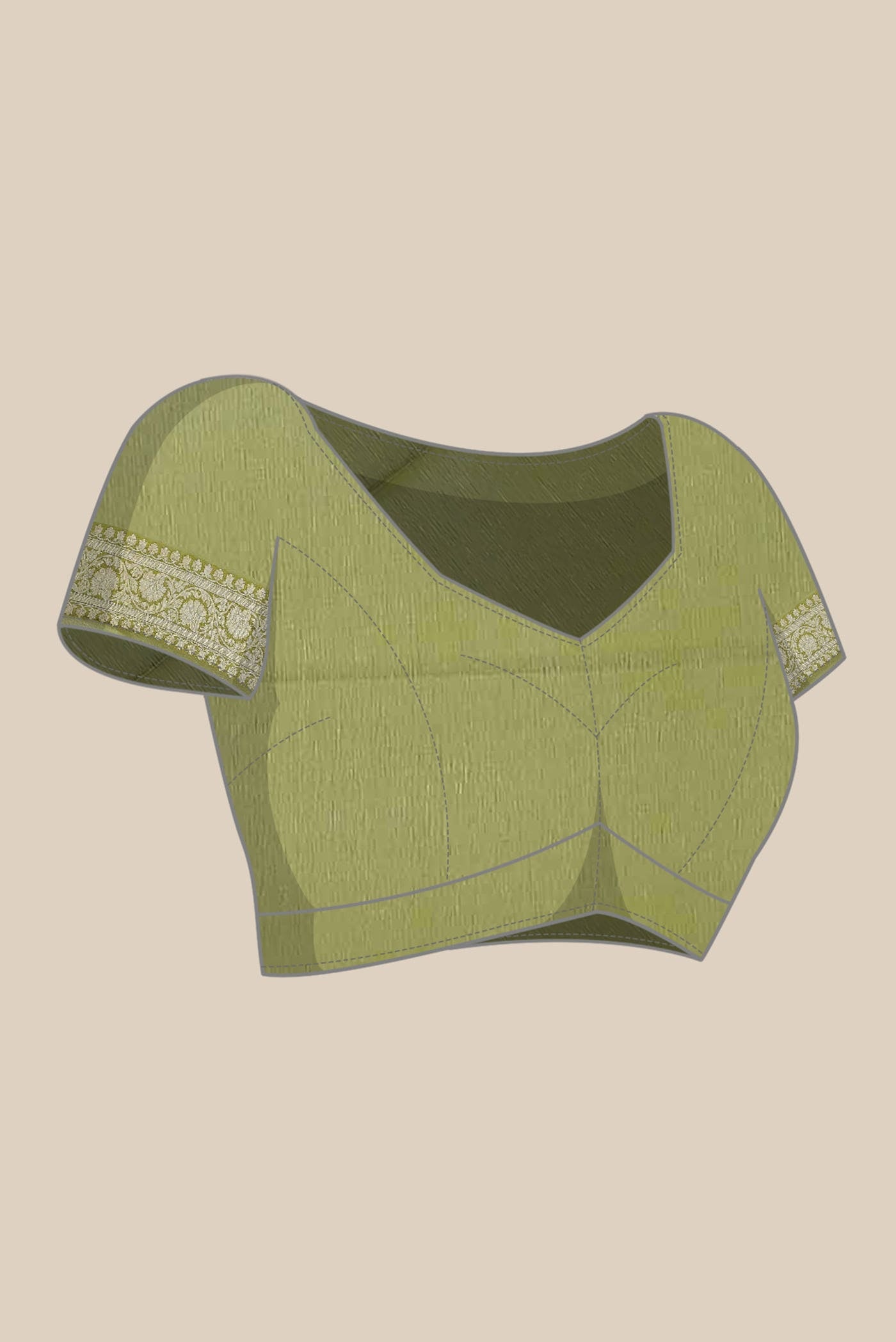 Green Banarasi Georgette Saree