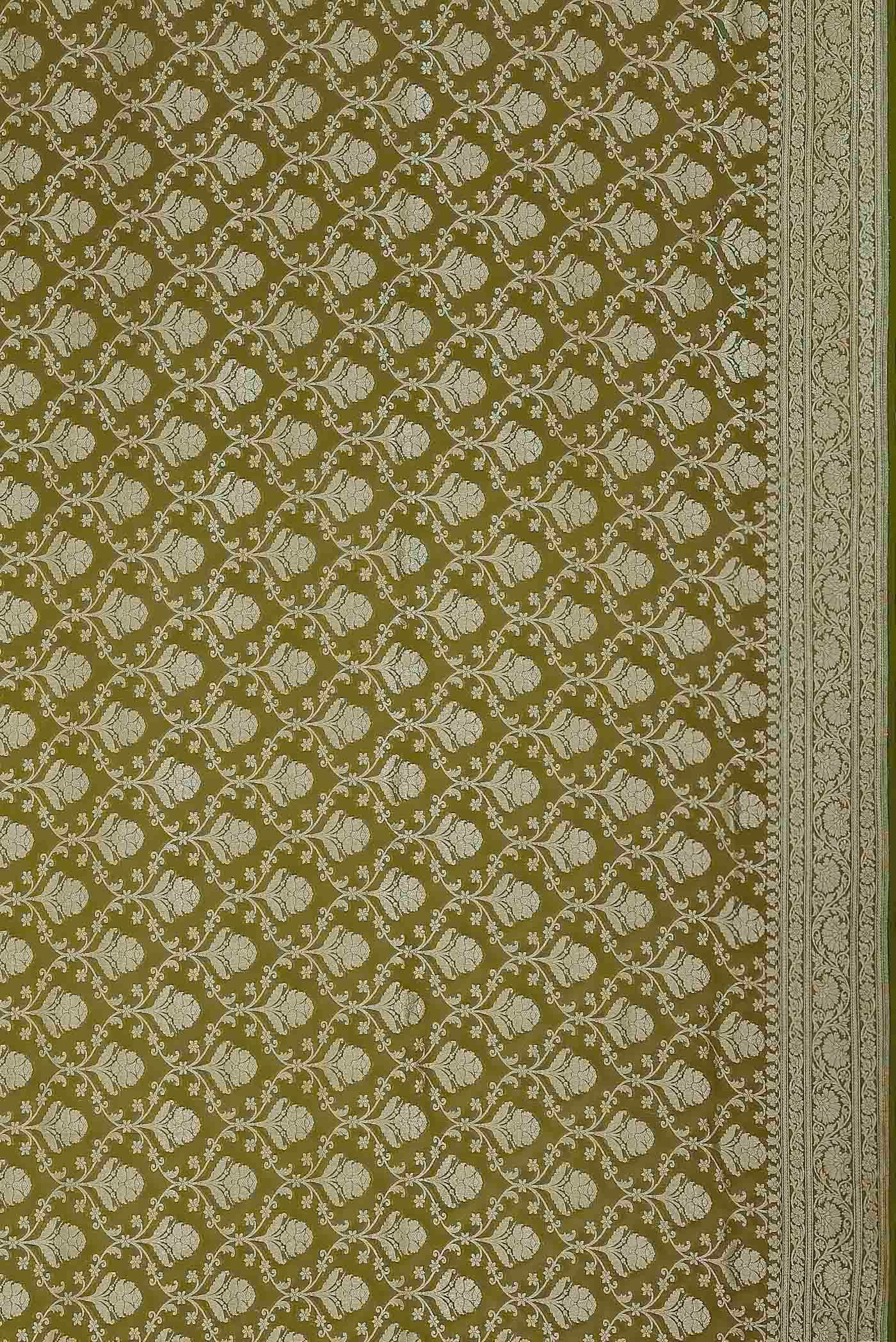 Green Banarasi Georgette Saree