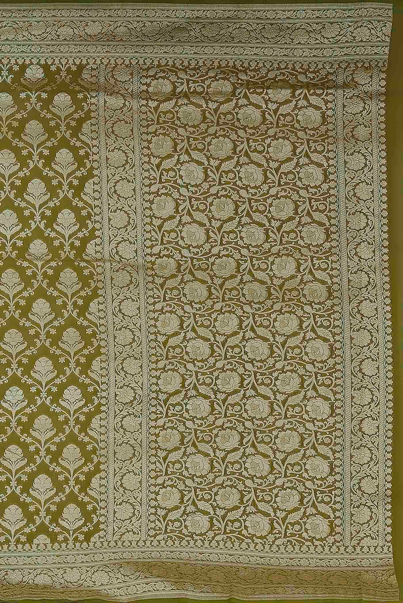 Green Banarasi Georgette Saree