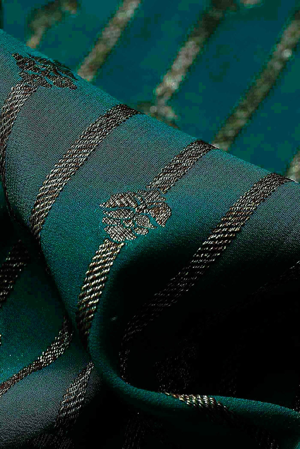 Green Banarasi Georgette Saree