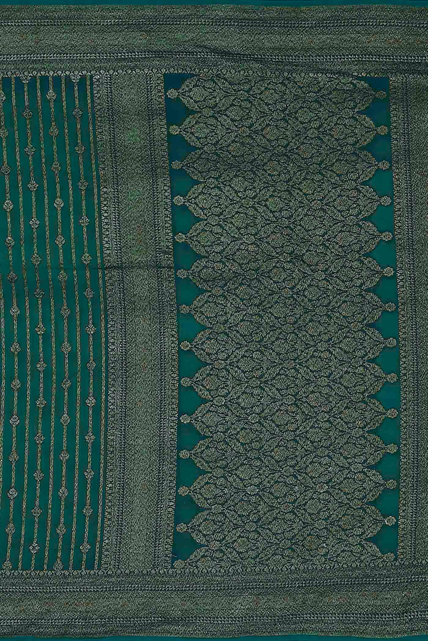 Green Banarasi Georgette Saree