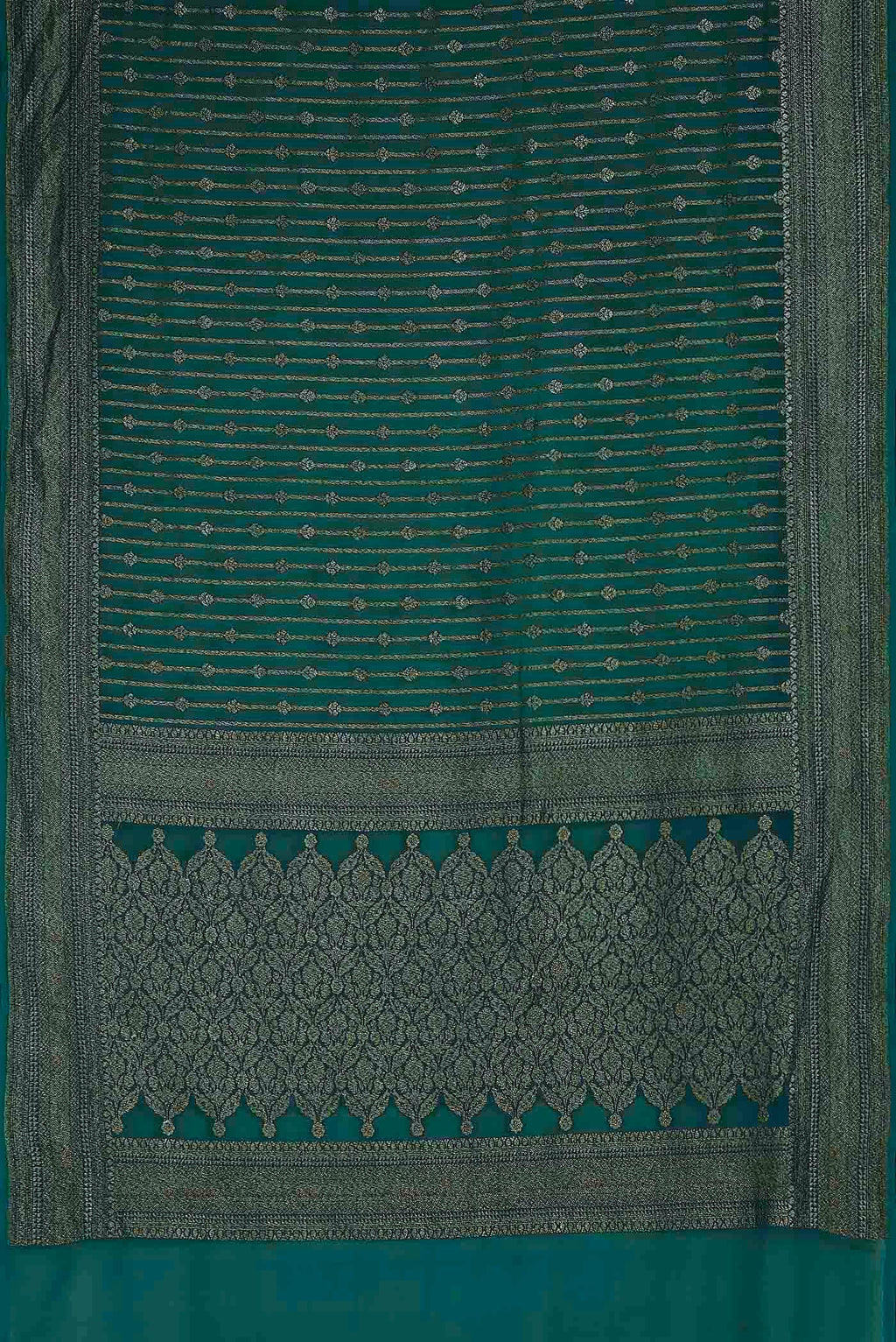 Green Banarasi Georgette Saree