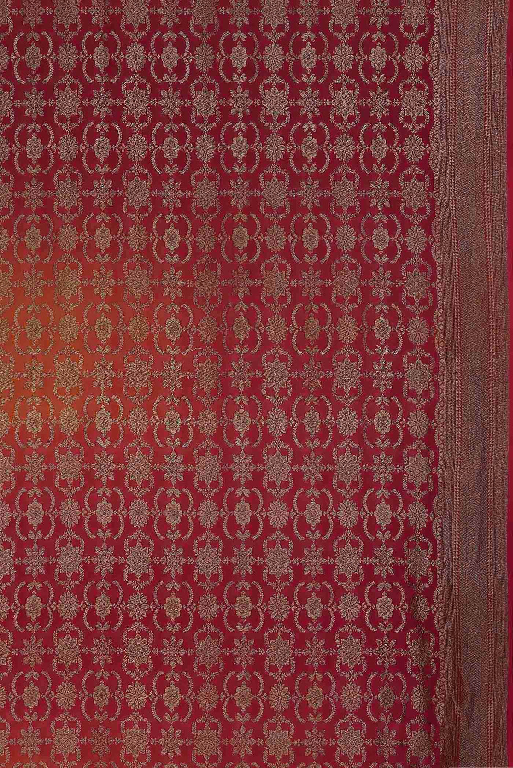 Red Banarasi Georgette Saree