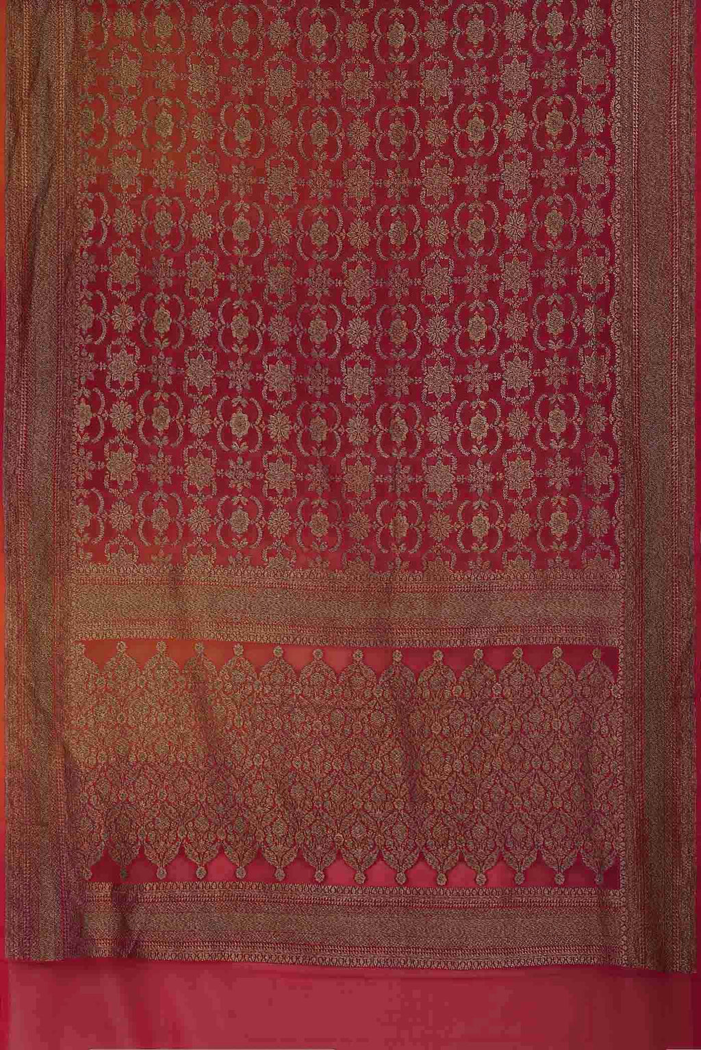 Red Banarasi Georgette Saree