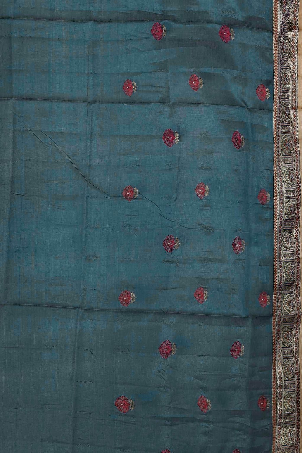 Blue Banarasi Tussar Silk Saree