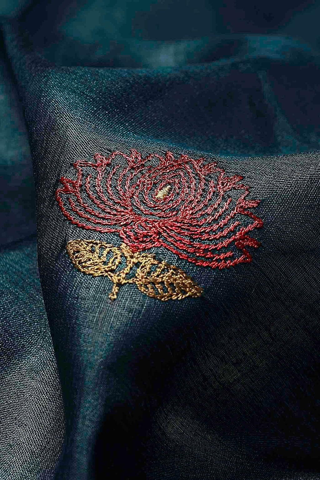 Blue Banarasi Tussar Silk Saree