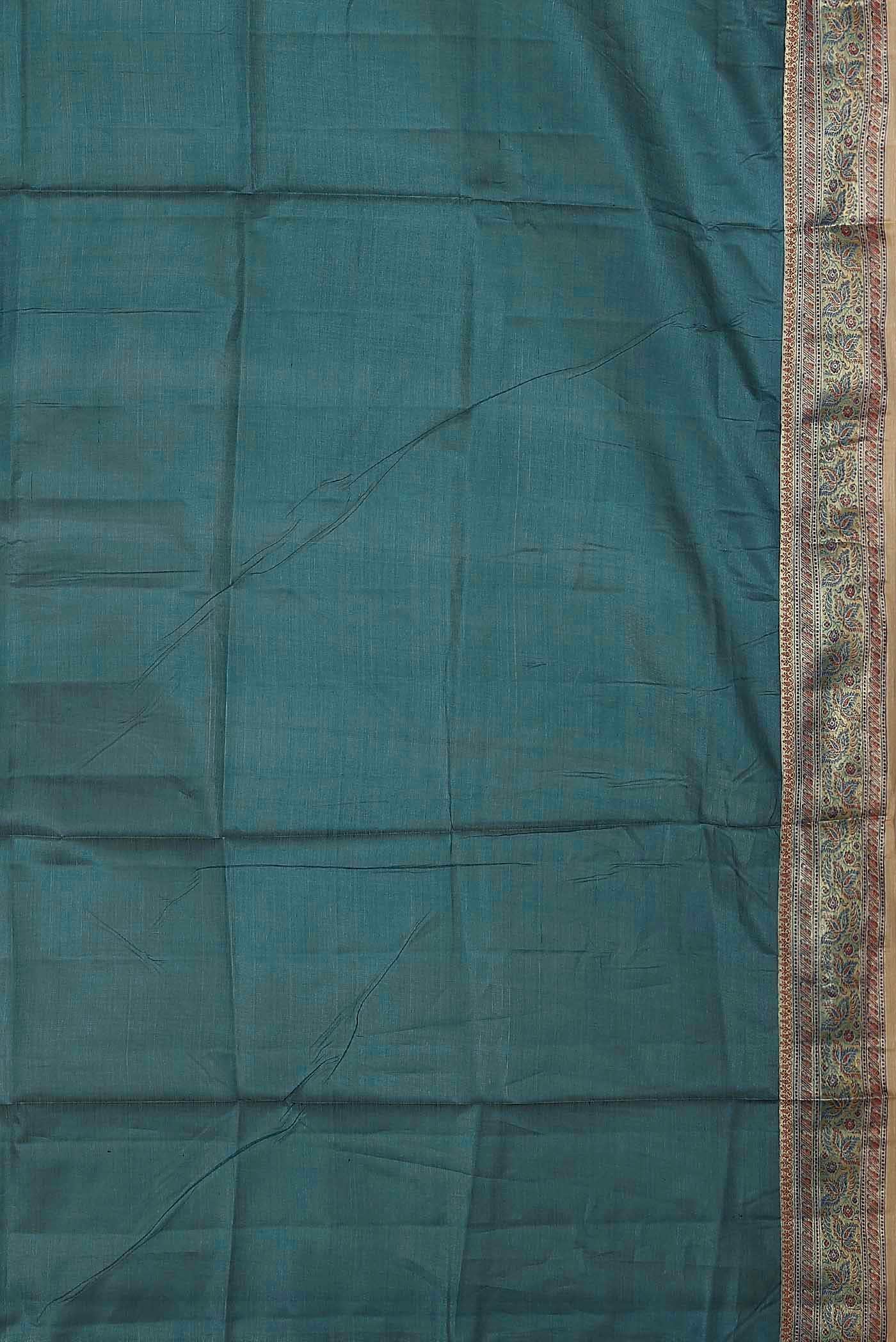 Blue Banarasi Tussar Silk Saree