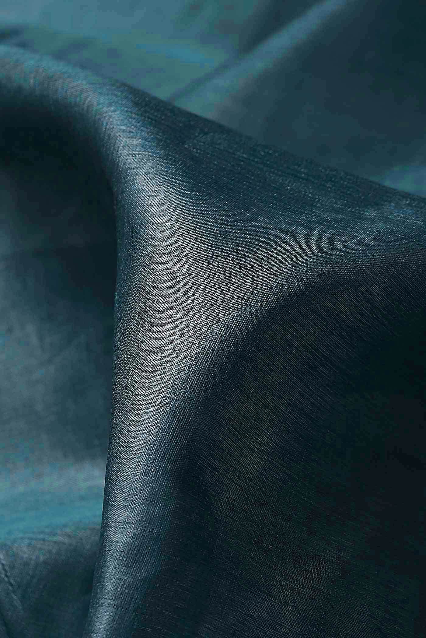 Blue Banarasi Tussar Silk Saree