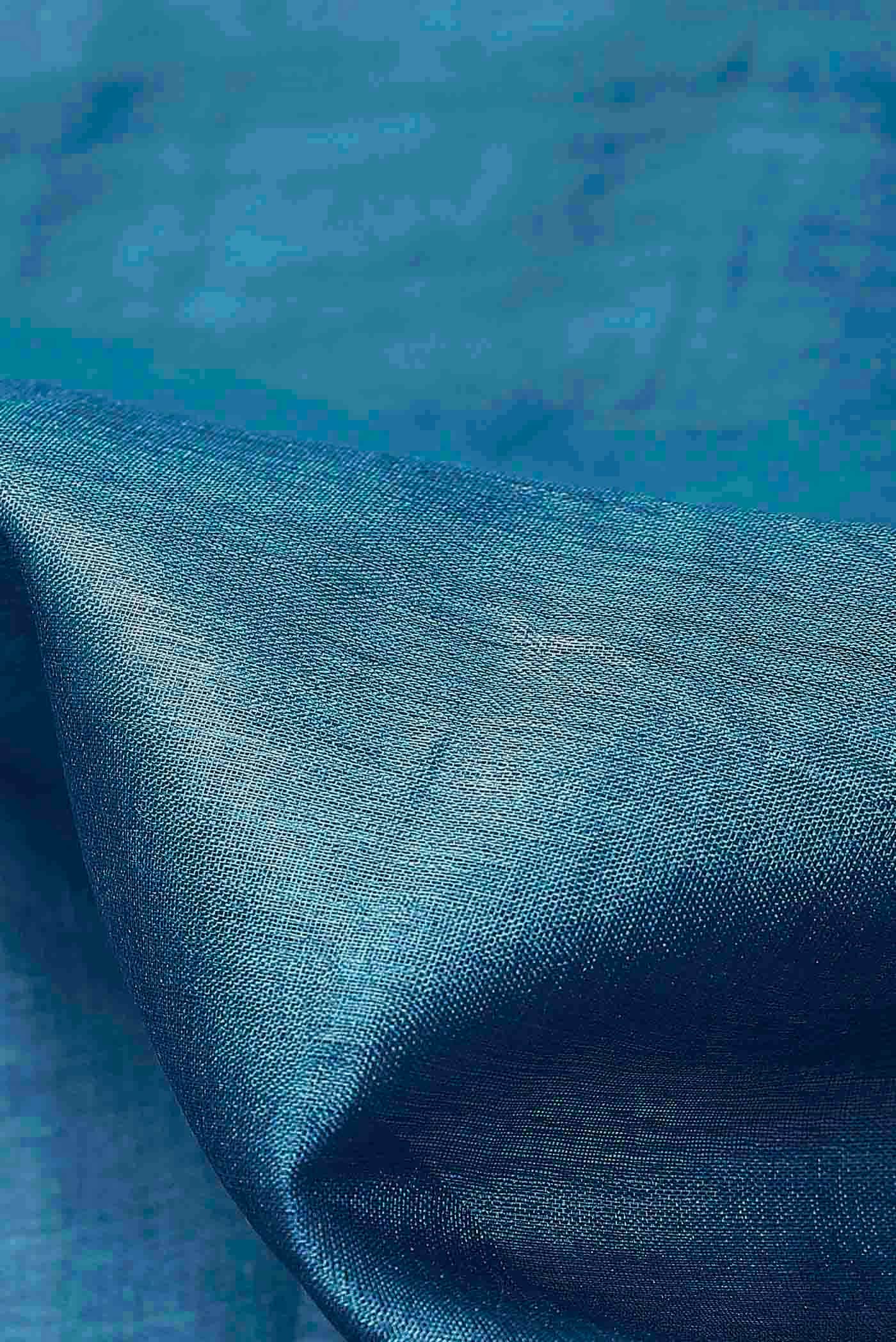 Blue Banarasi Tussar Silk Saree