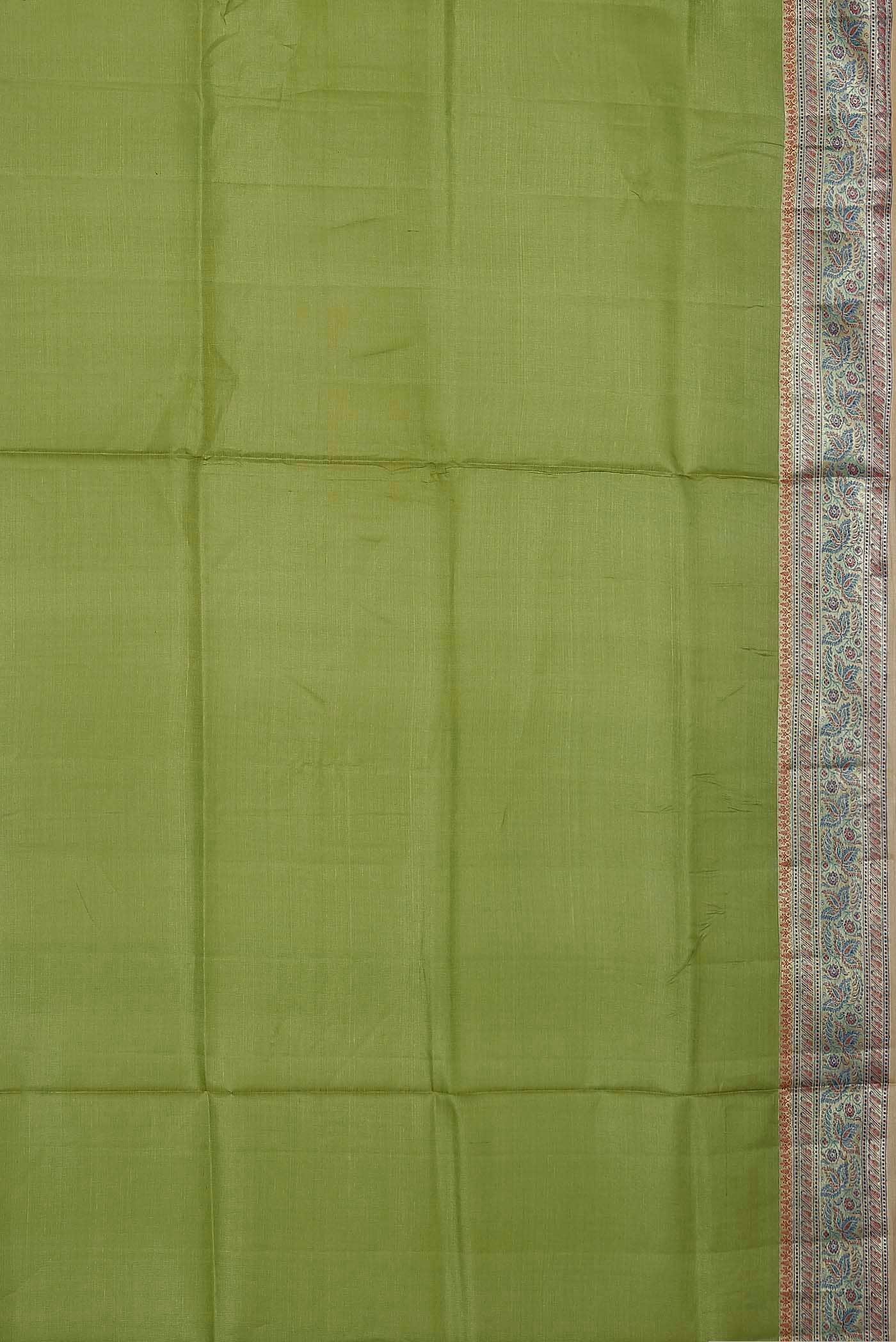 Green Banarasi Tussar Silk Saree