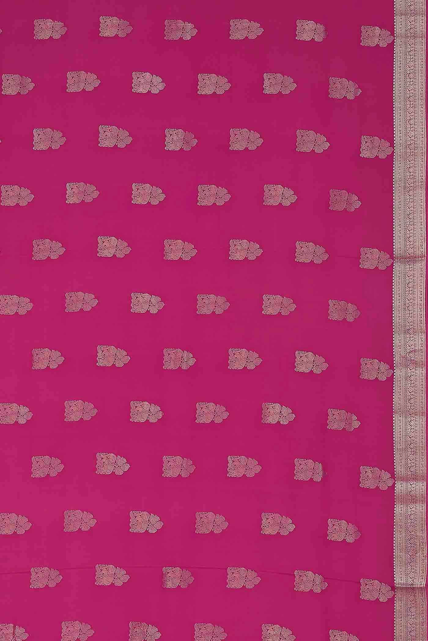 Pink Mysore Crepe Saree