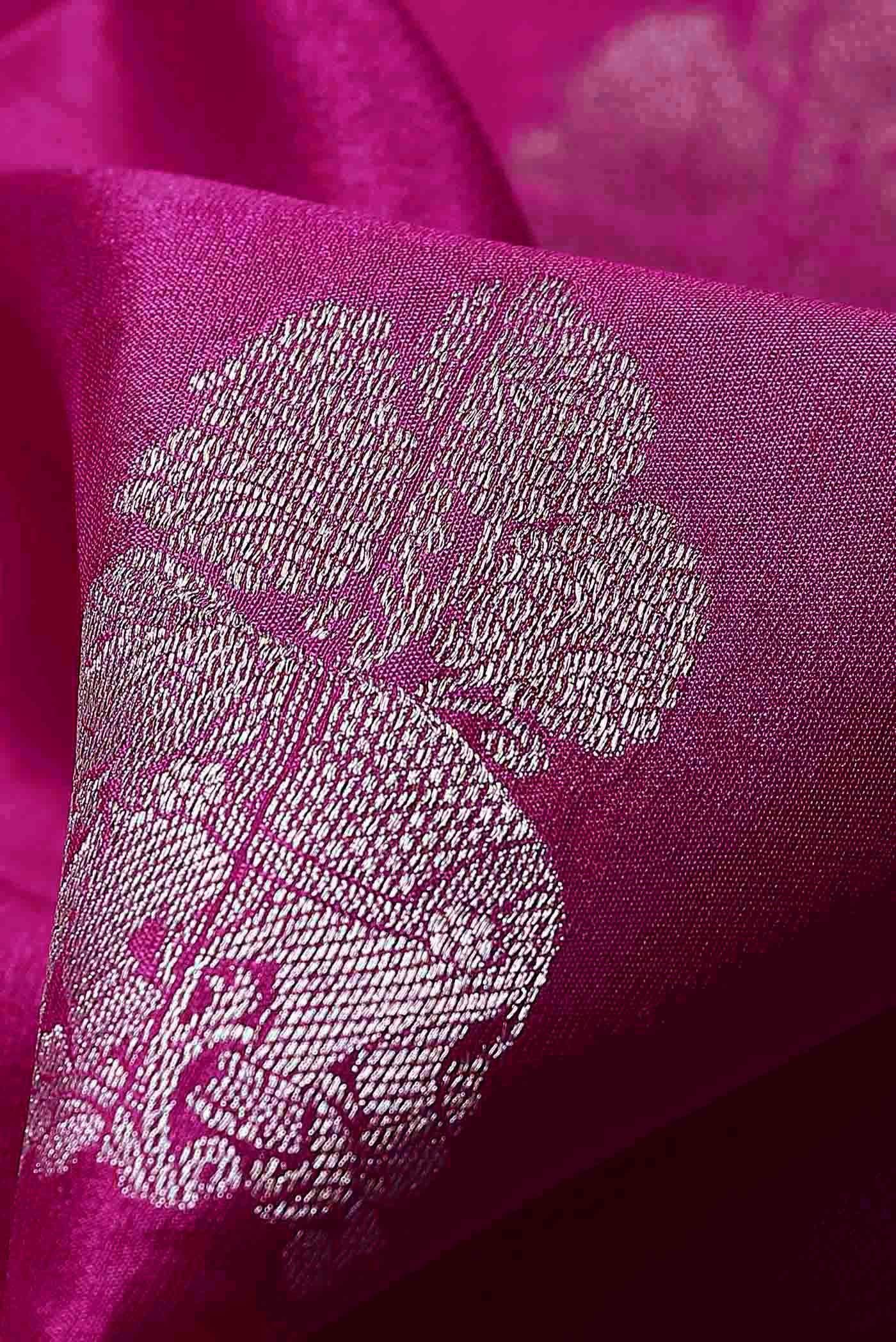 Pink Mysore Crepe Saree