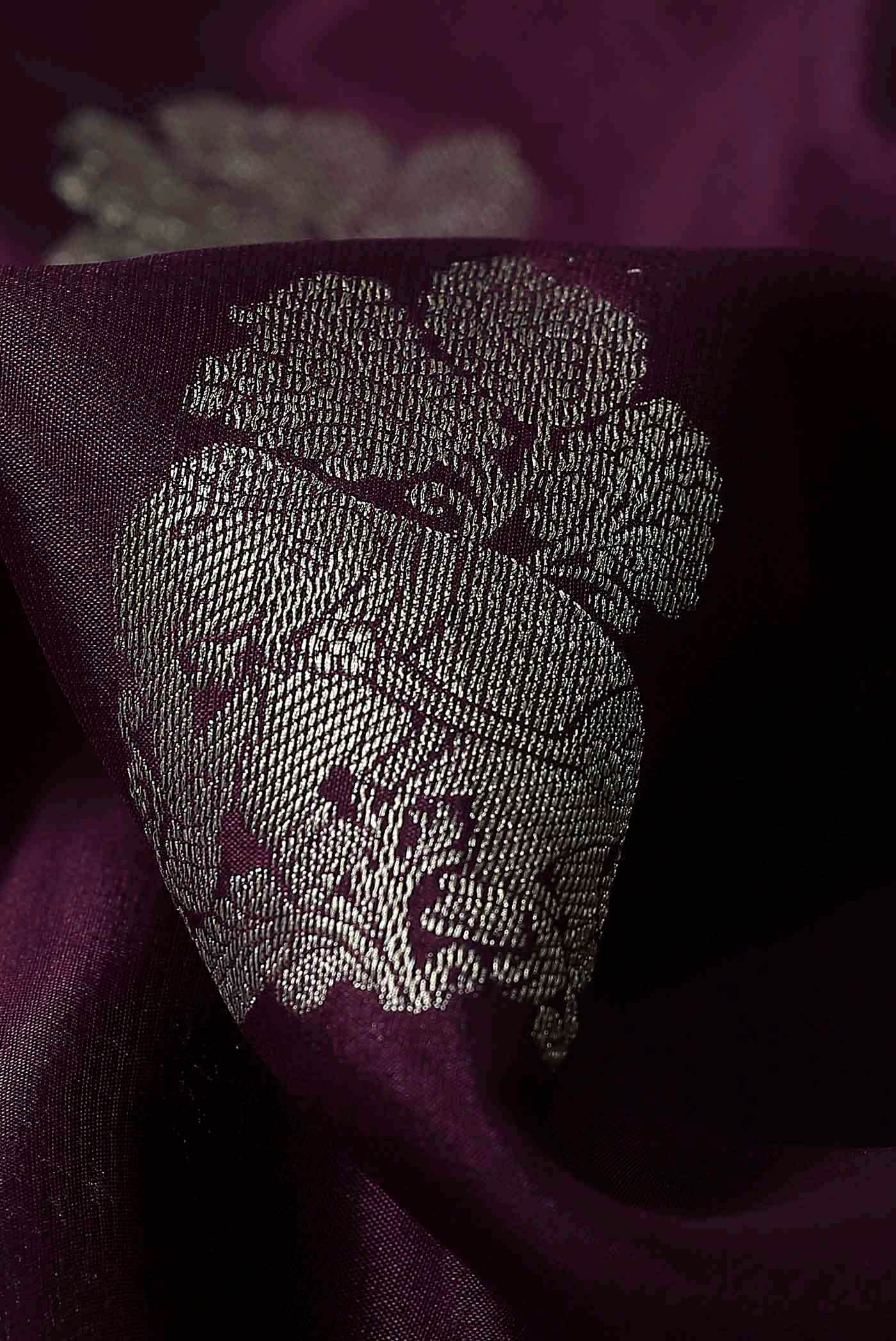Brown Mysore Crepe Saree