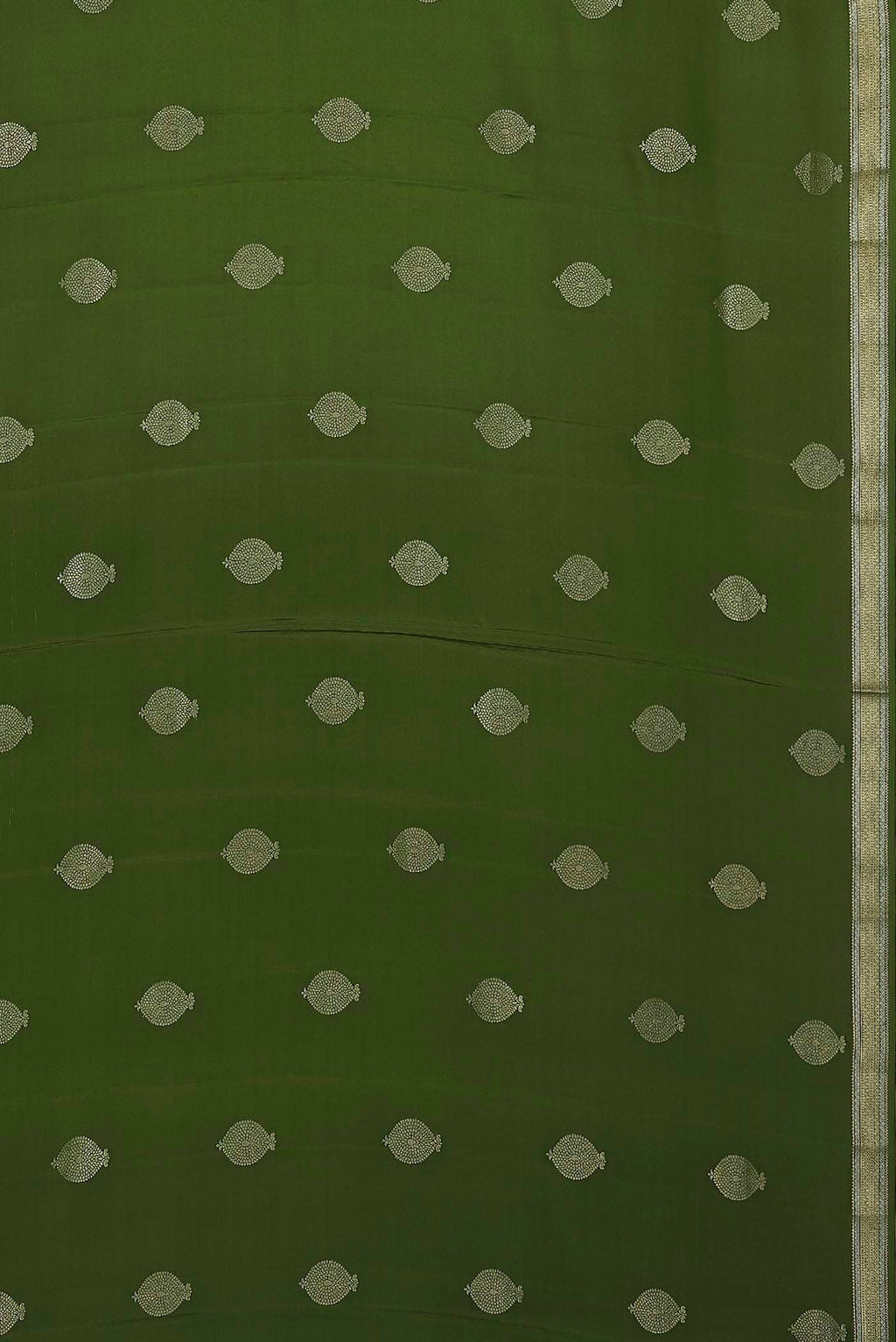 Green Mysore Crepe Saree