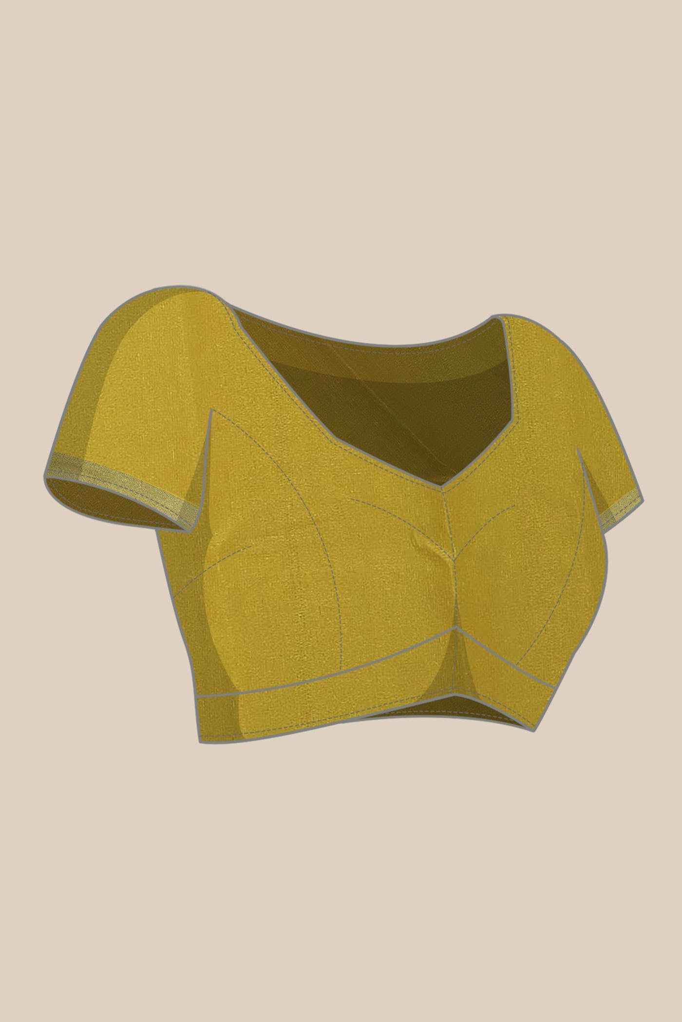 Yellow Mysore Crepe Saree