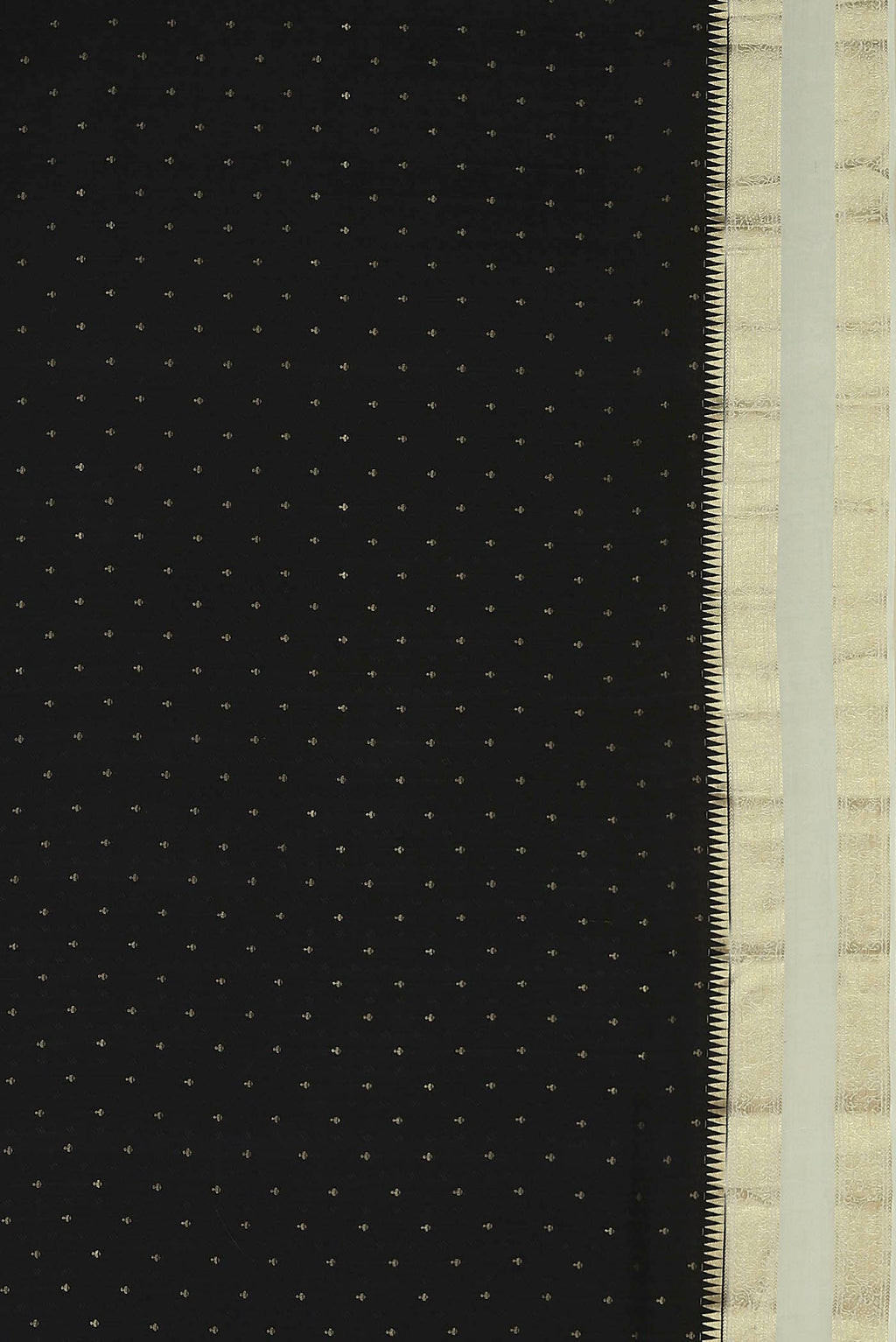 Black Mysore Crepe Saree
