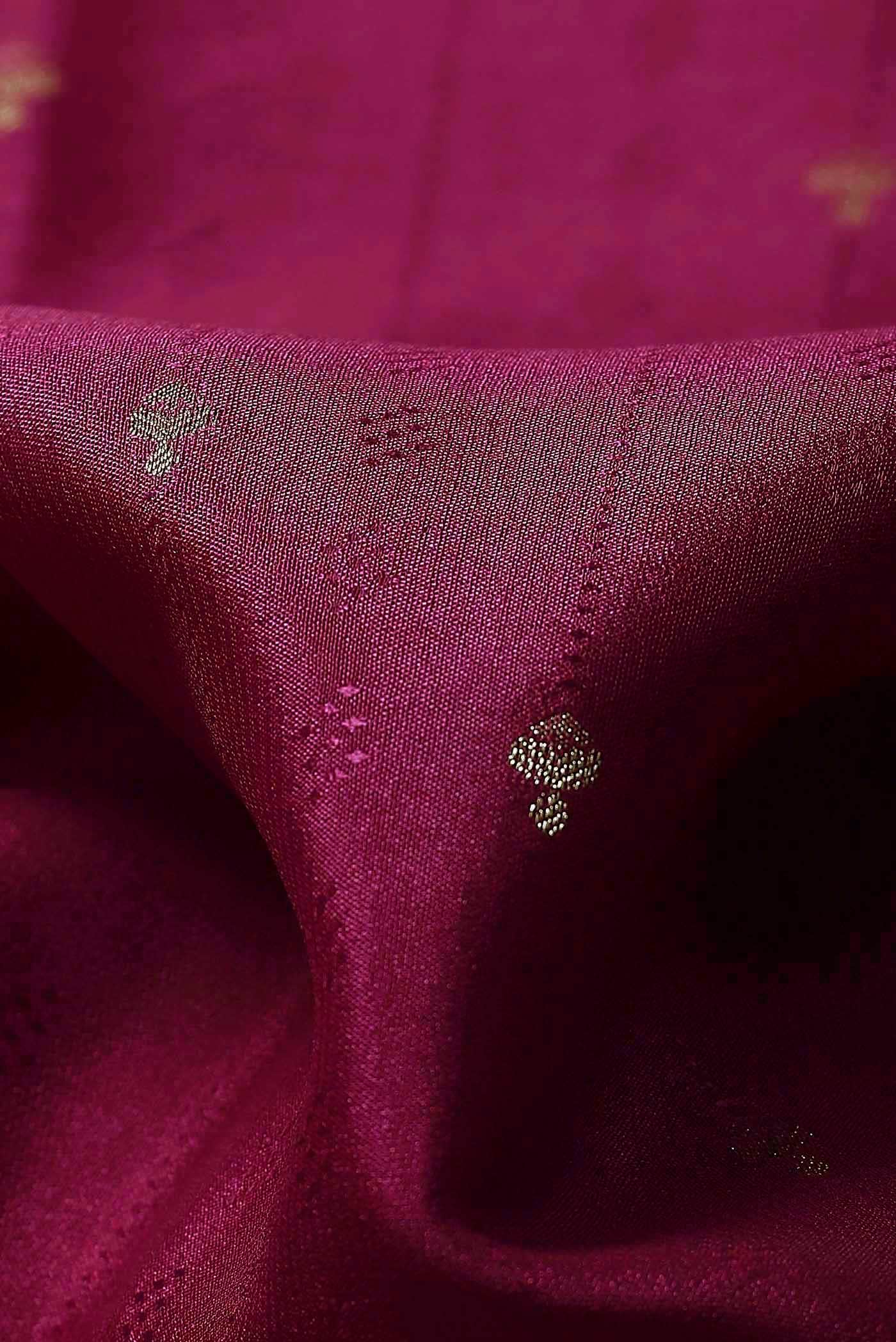 Magenta Mysore Crepe Saree