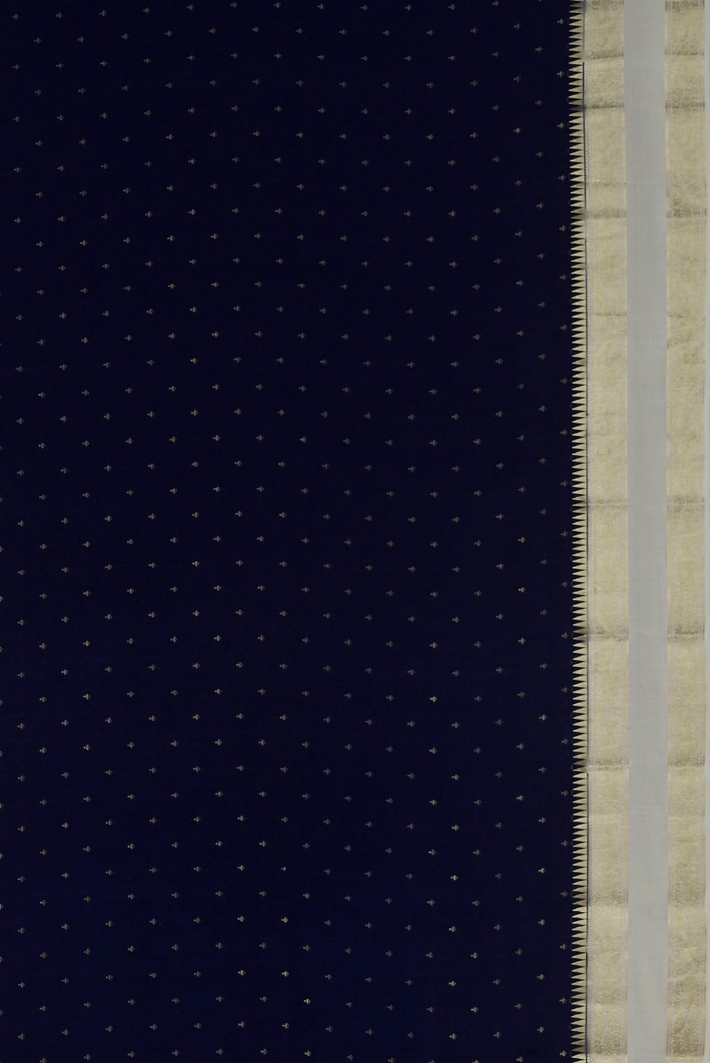 Blue Mysore Crepe Saree