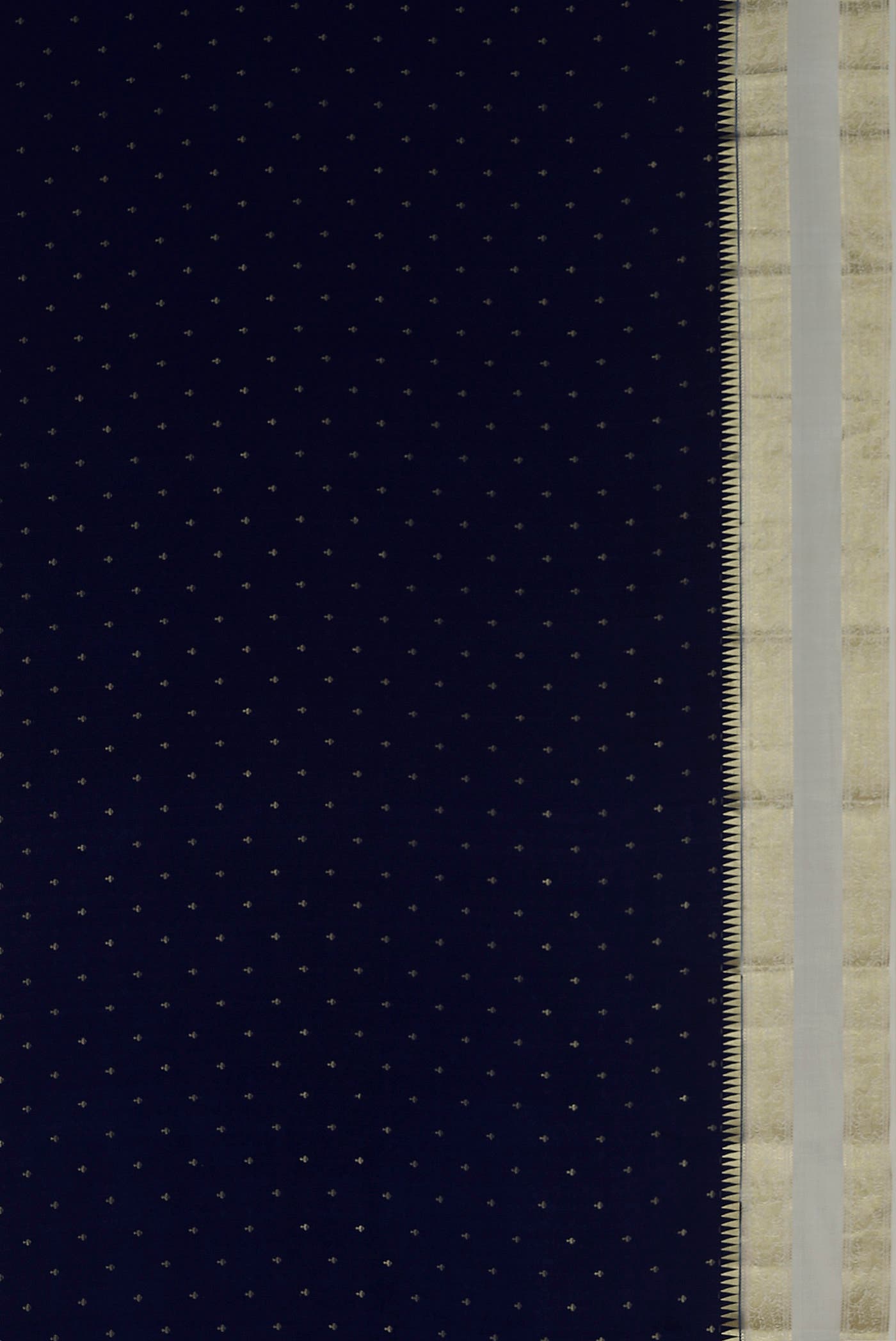Blue Mysore Crepe Saree