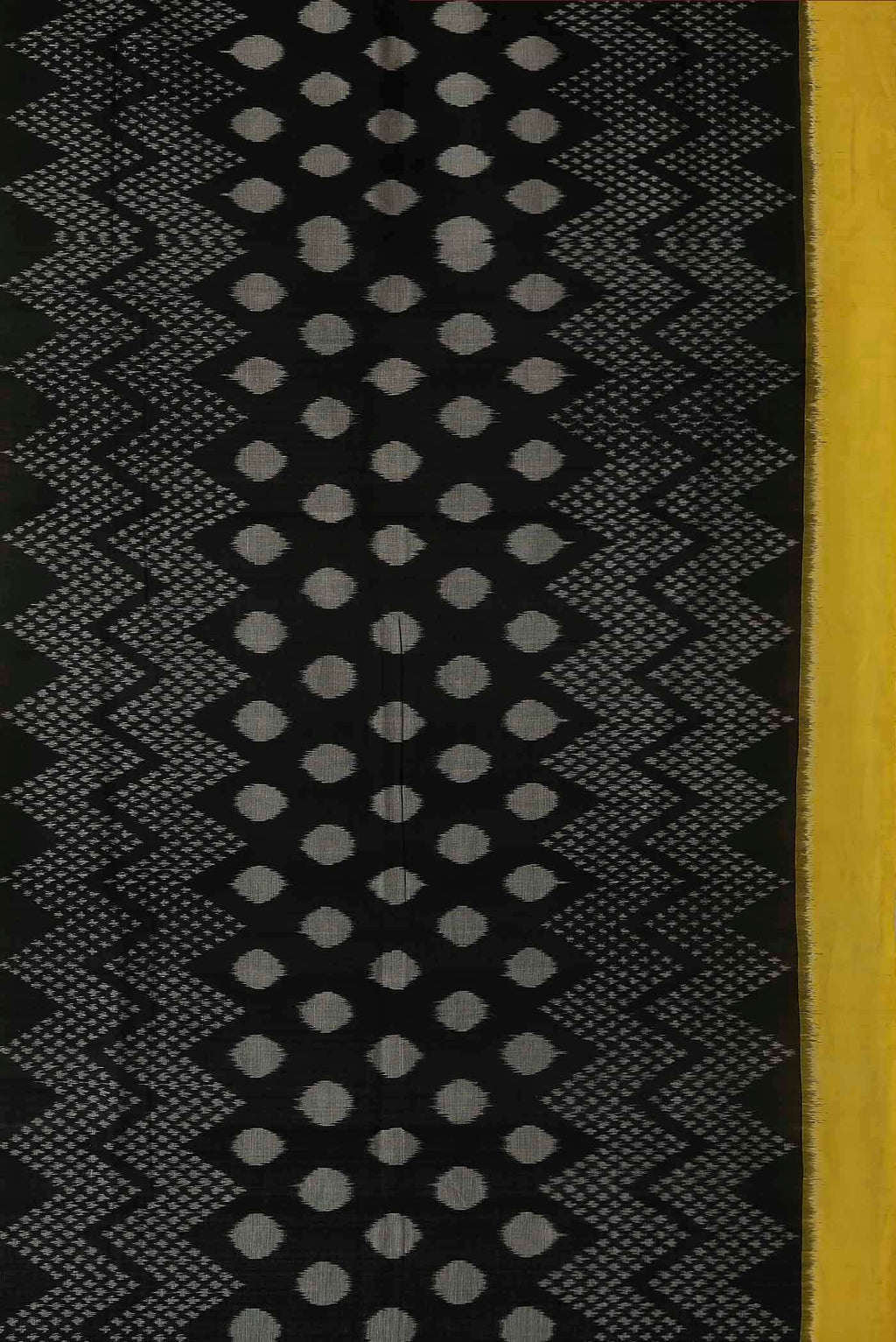 Black Pochampally Cotton Saree