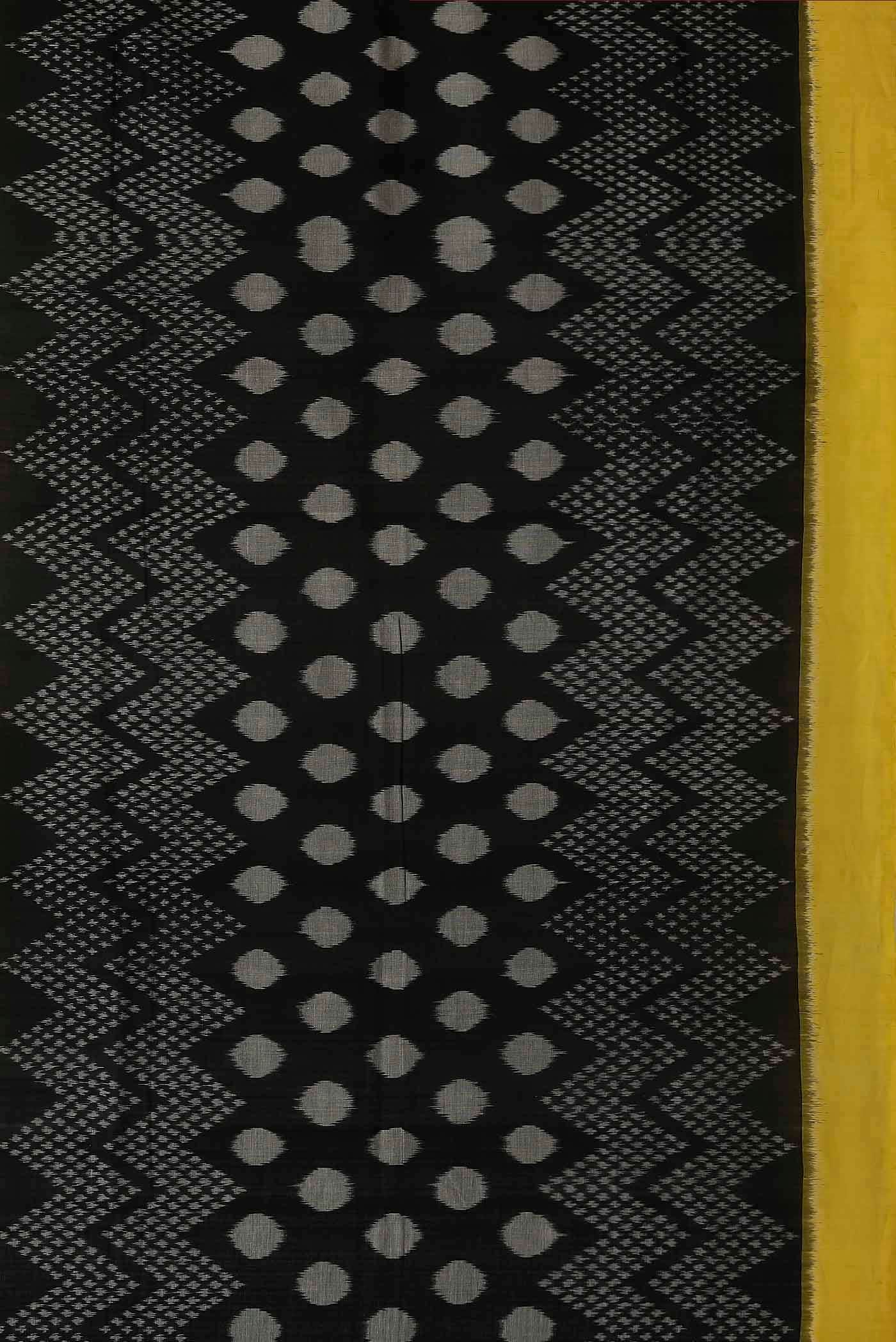 Black Pochampally Cotton Saree