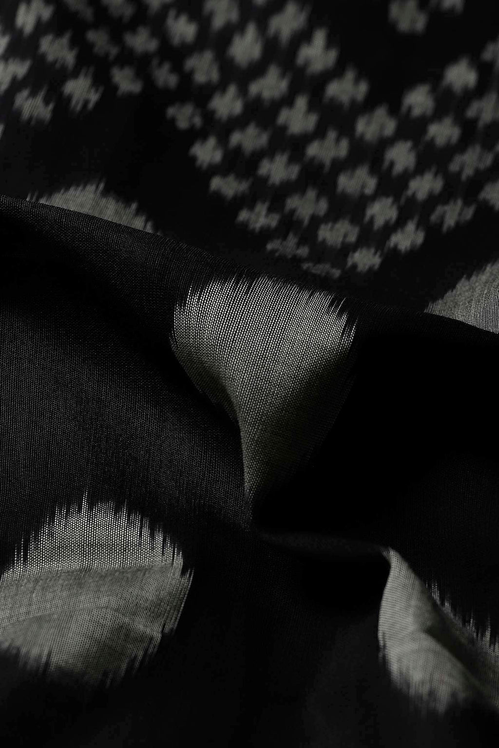 Black Pochampally Cotton Saree