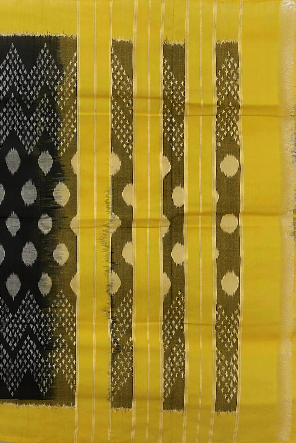 Black Pochampally Cotton Saree