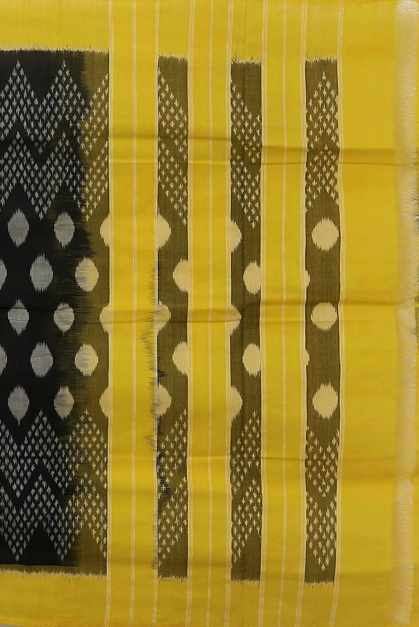 Black Pochampally Cotton Saree