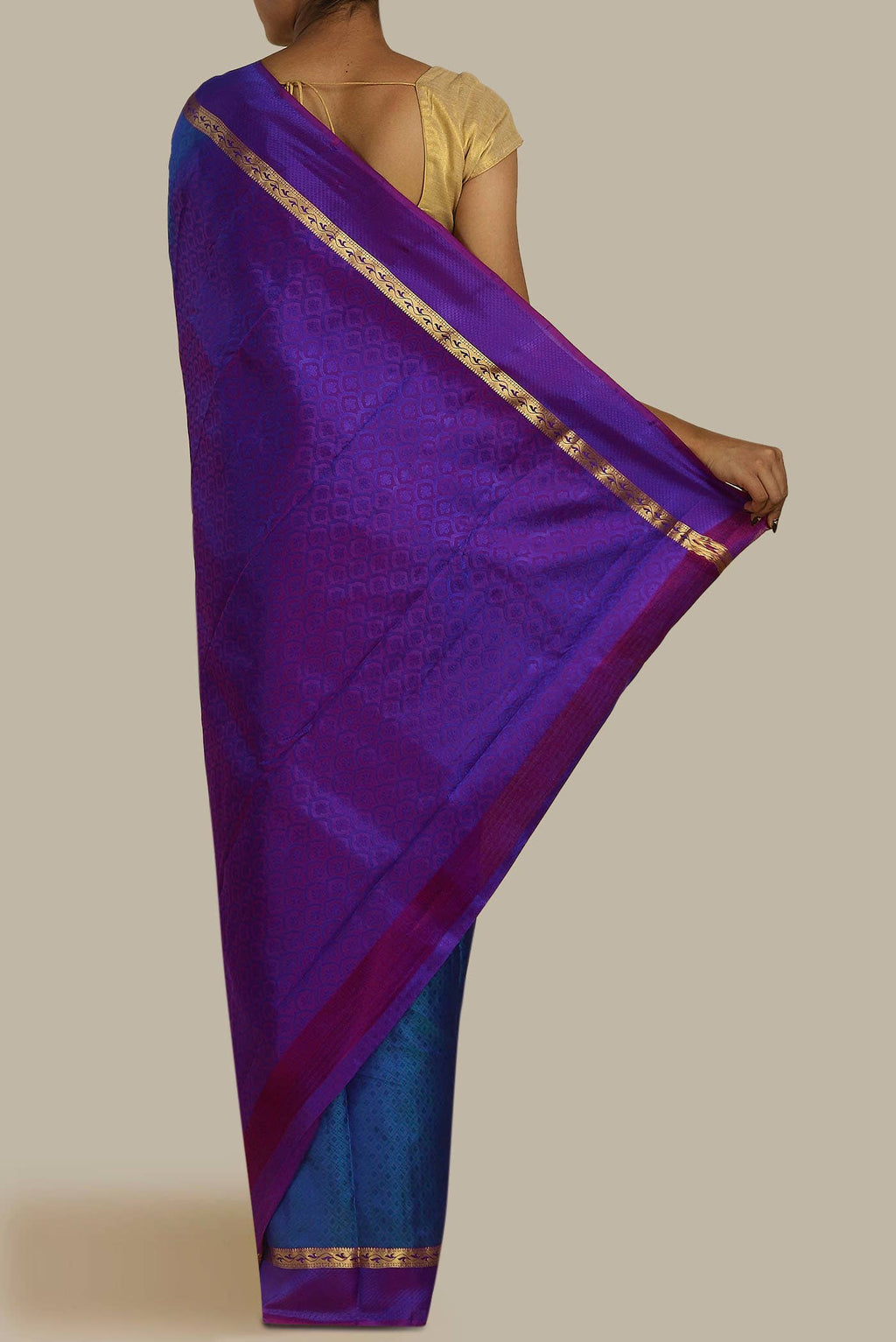 Blue Kanchipuram Silk Saree