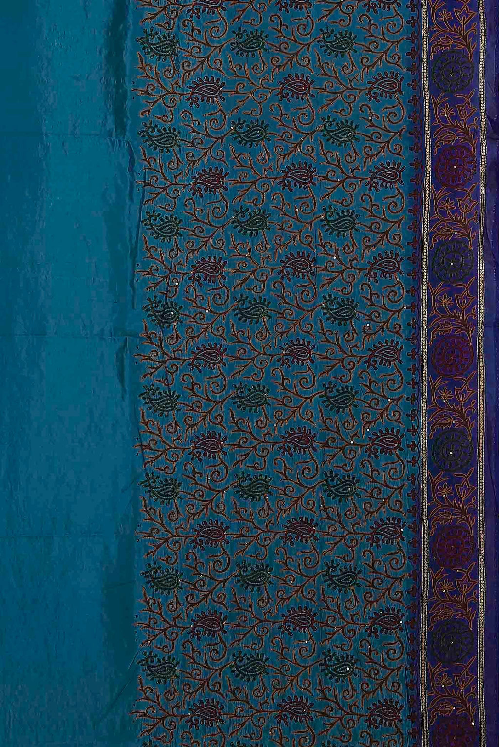 Blue Banarasi Raw Silk Saree
